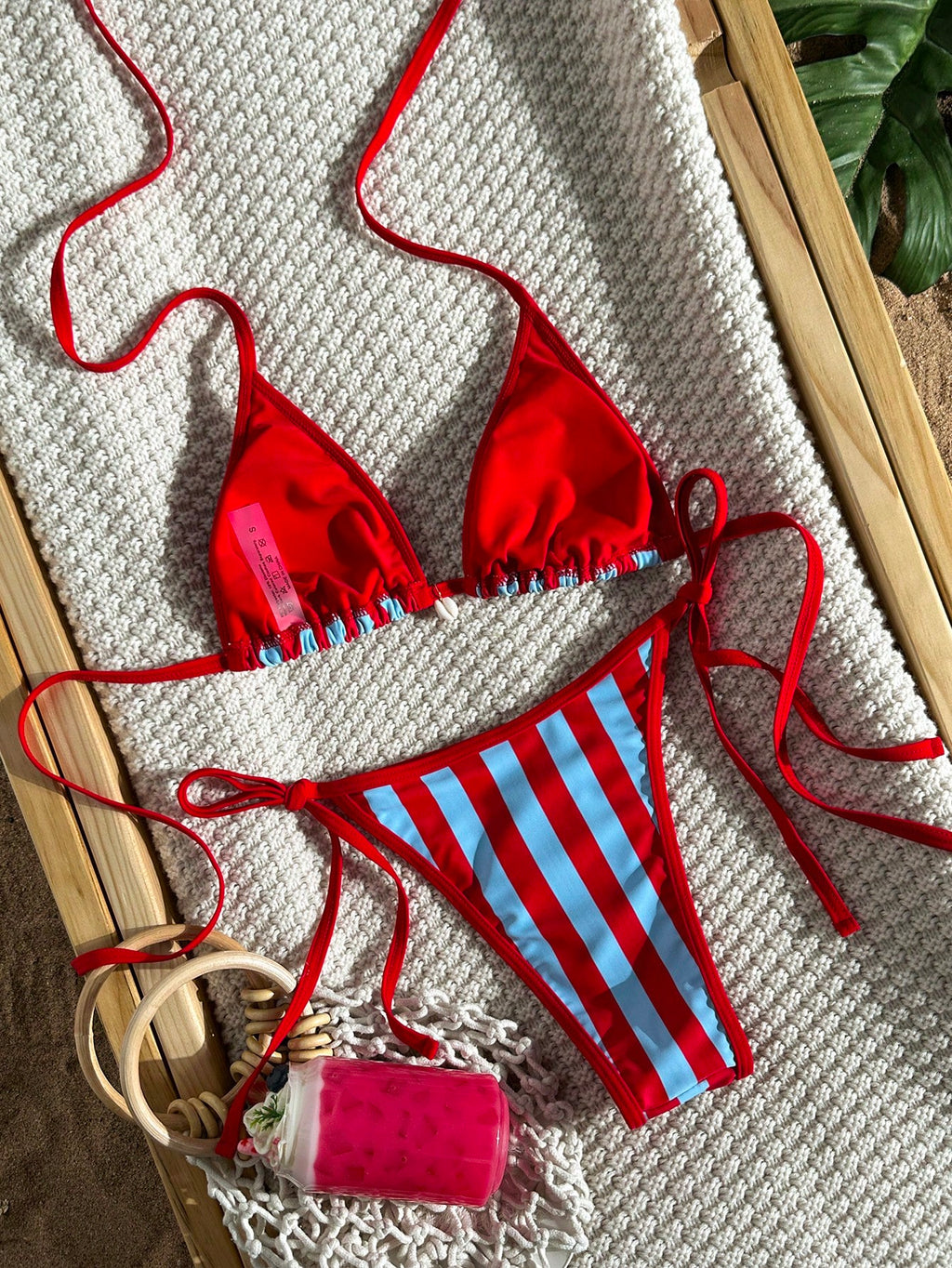 Swim Vcay 2026 Spring/Summer Colorful Lace Floral Skin-Tone Lining