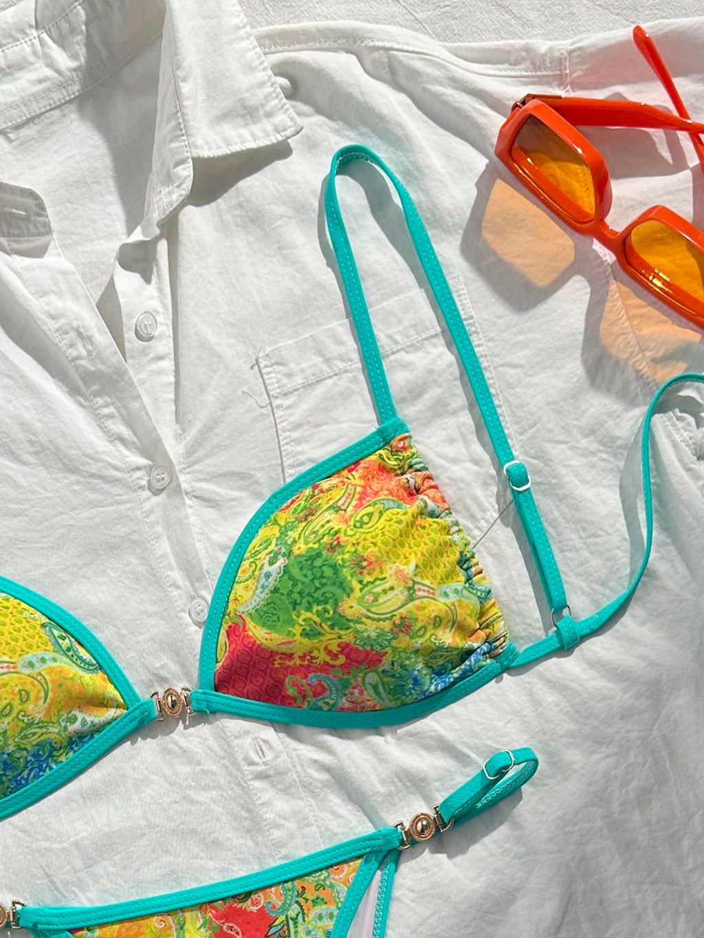 Swim Mod 2pcs/Set Women's Beach Vacation Valentine's Day Beach Party