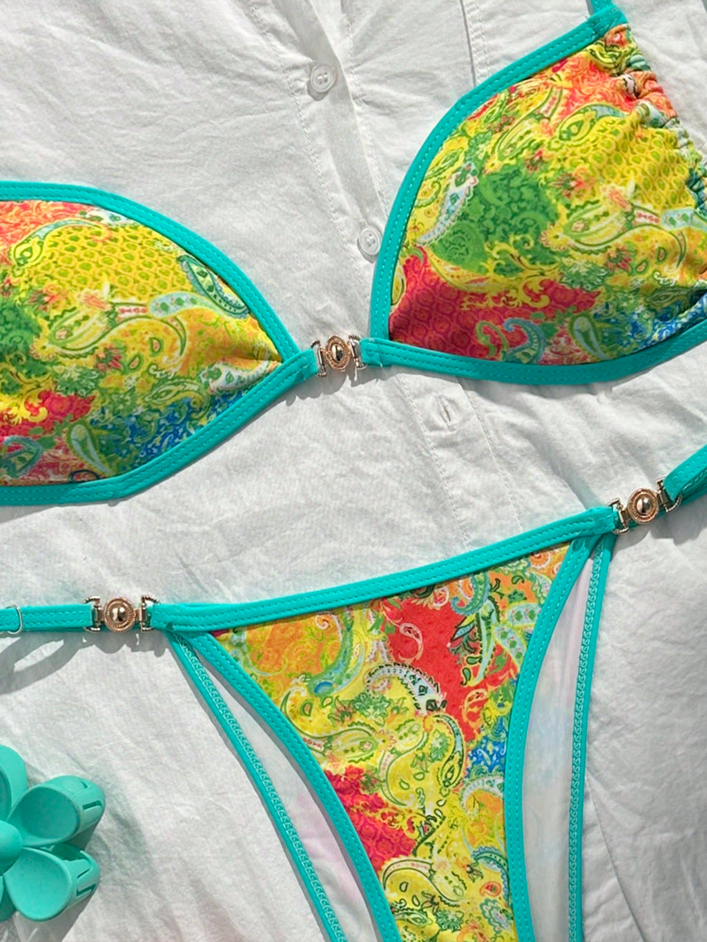 Swim Mod 2pcs/Set Women's Beach Vacation Valentine's Day Beach Party