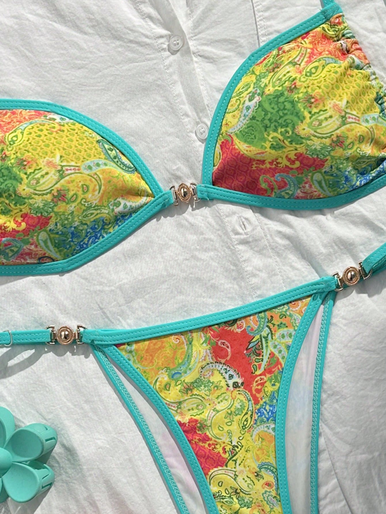 Swim Mod 2pcs/Set Women's Beach Vacation Valentine's Day Beach Party