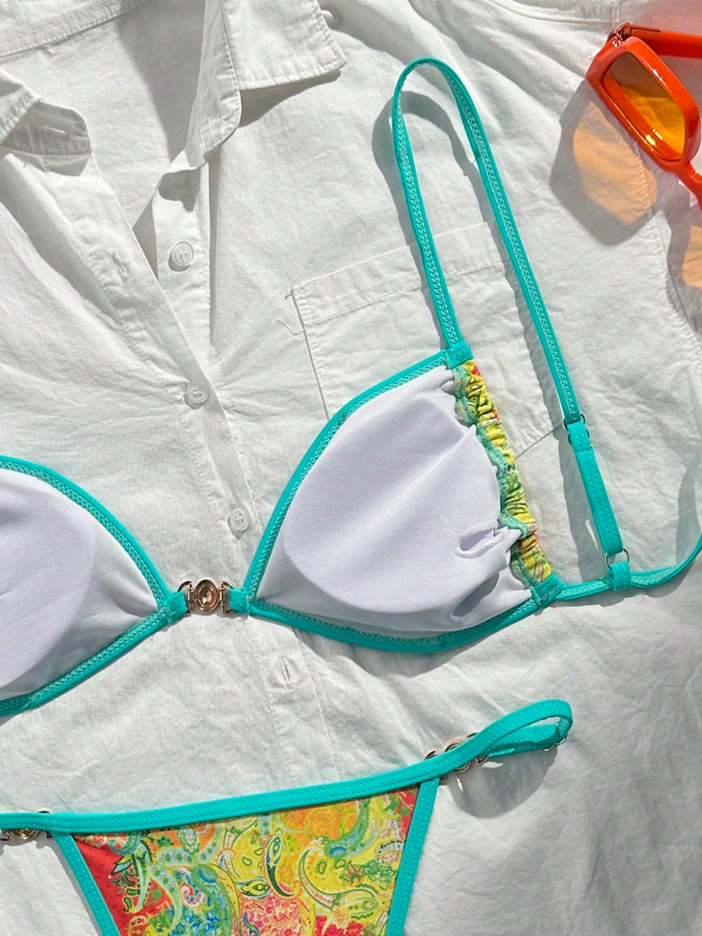 Swim Mod 2pcs/Set Women's Beach Vacation Valentine's Day Beach Party