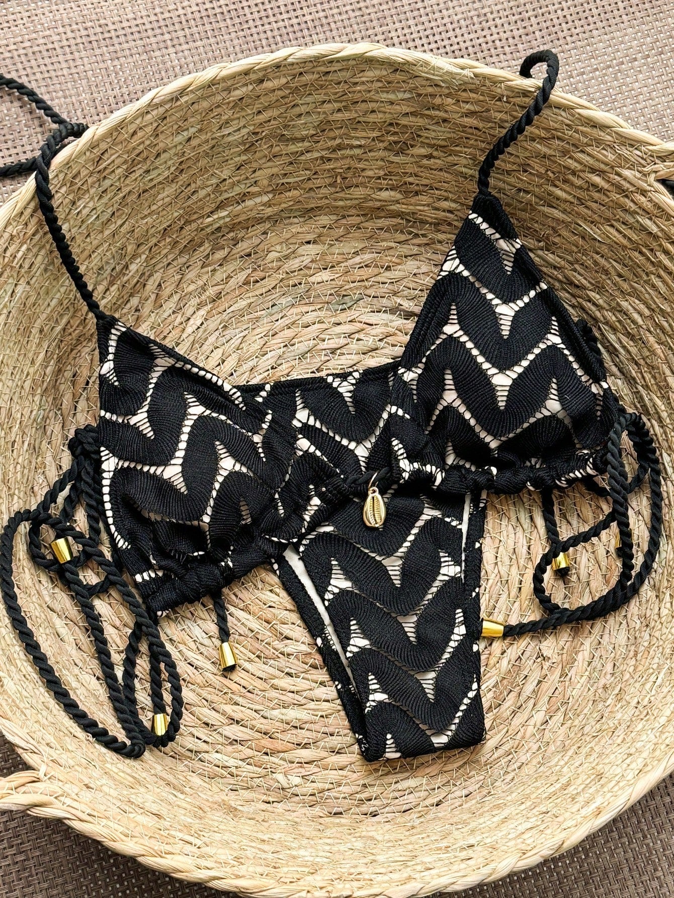 Women's 2026 New Fashion Chic Macrame Halter Neck Backless Swimwear