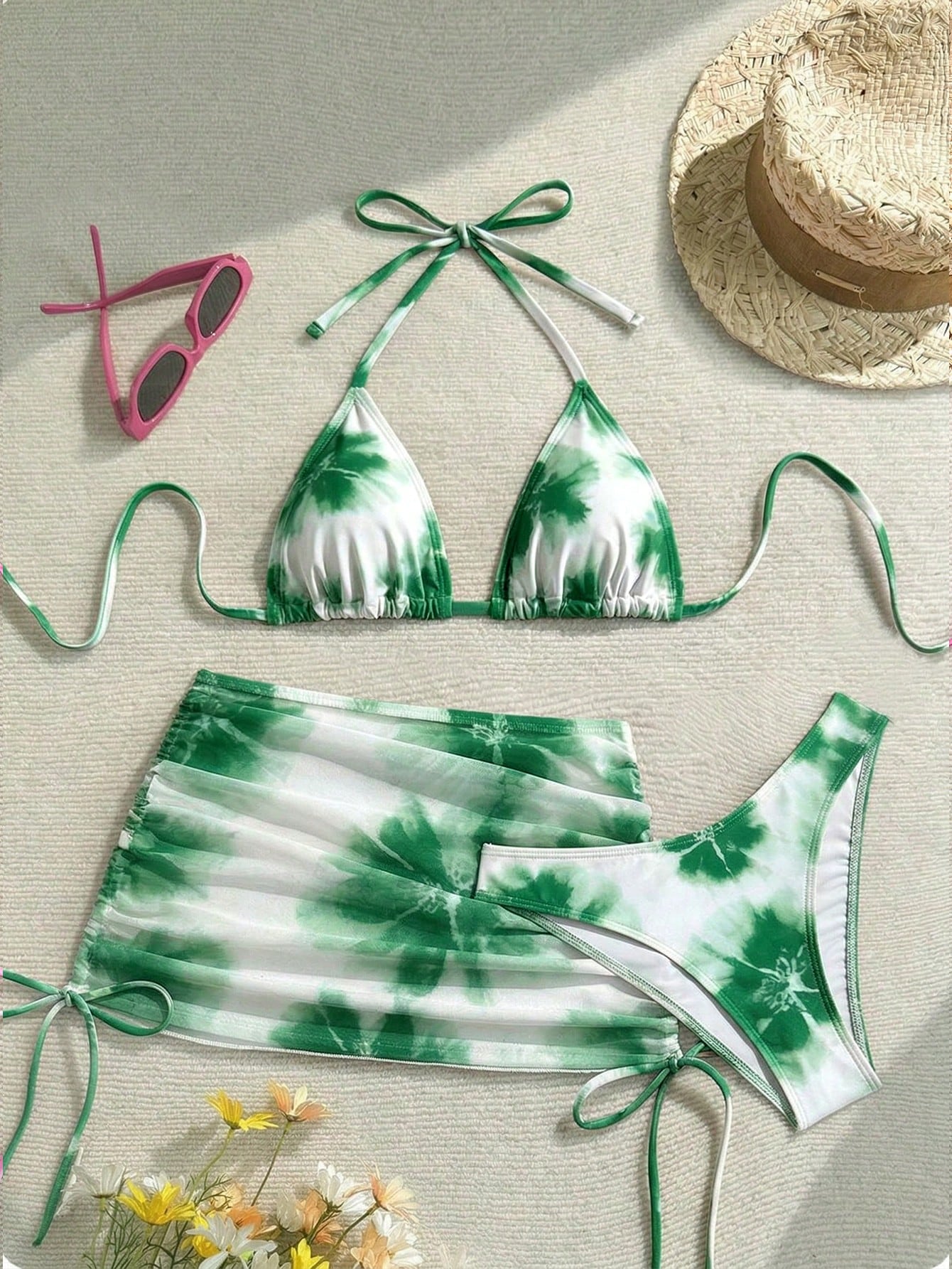 Soleia Women's Floral Print Vacation Beach Bikini Set