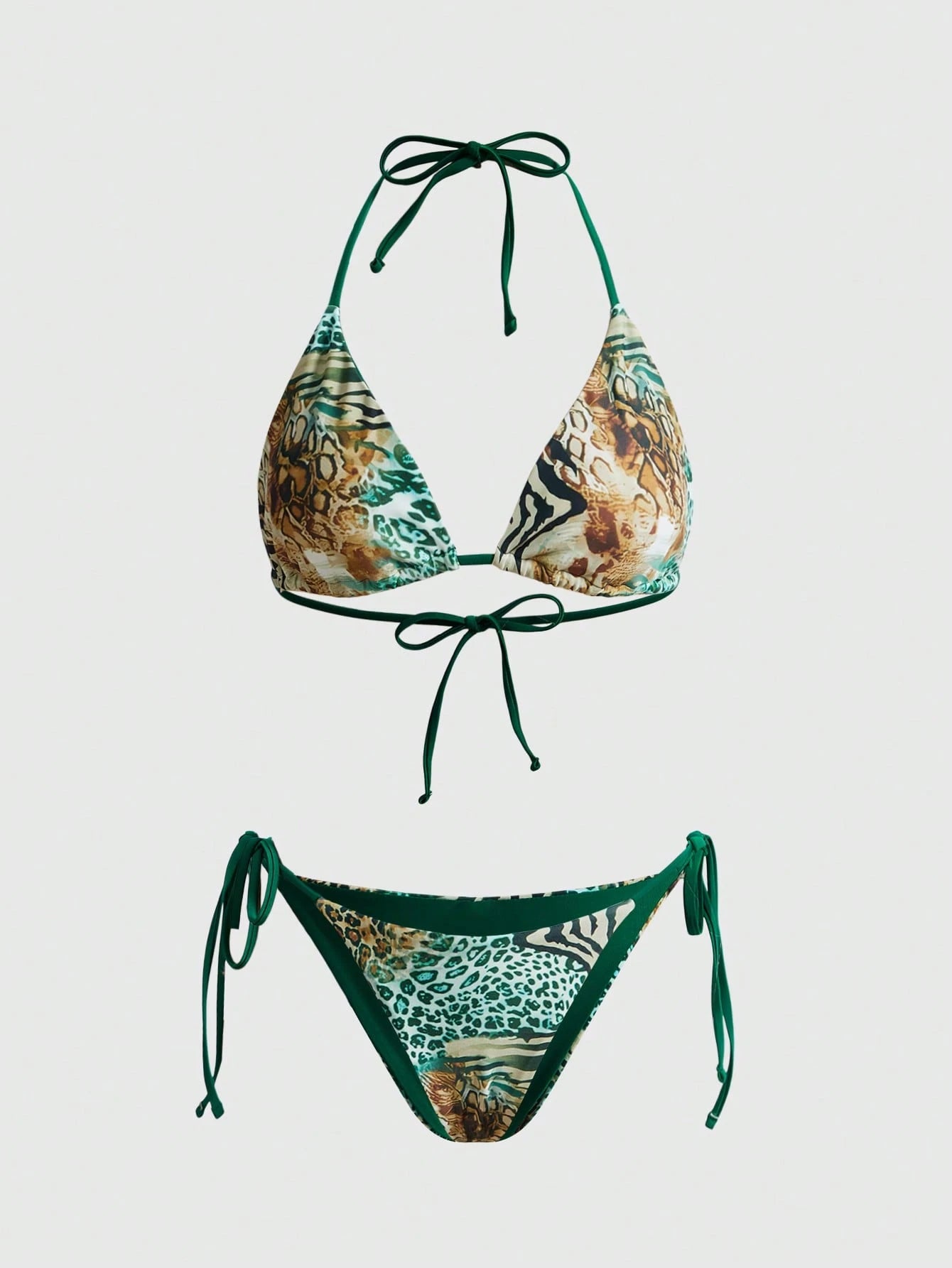 Avant 2025 Sexy Vintage Leopard Print Pattern Bikini 2 Pieces Set For