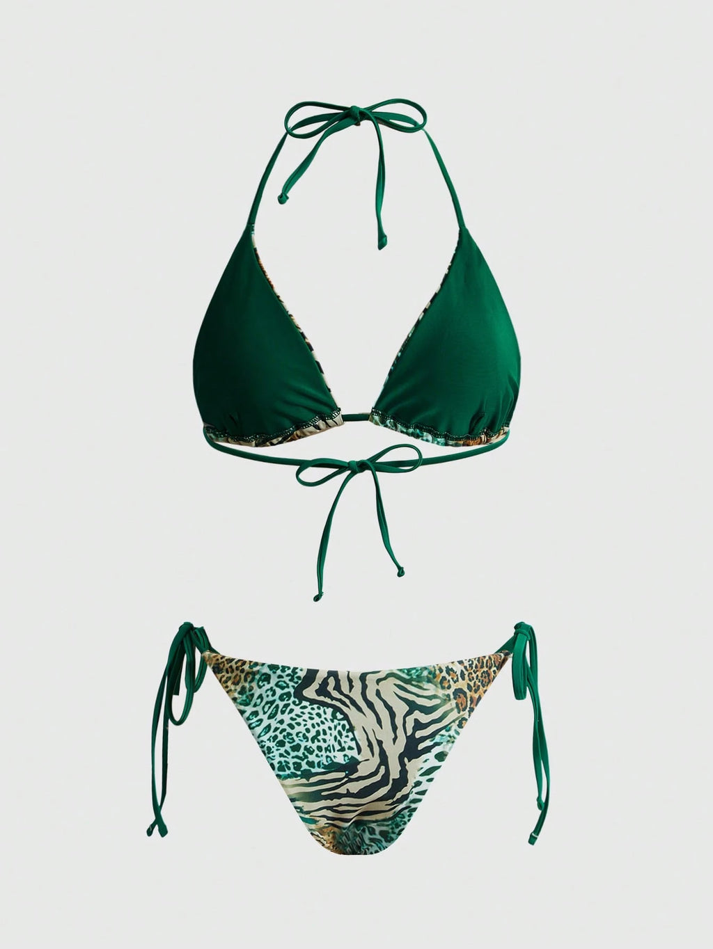 Avant 2025 Sexy Vintage Leopard Print Pattern Bikini 2 Pieces Set For
