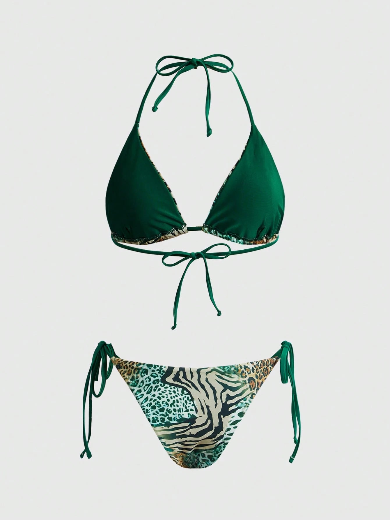 Avant 2025 Sexy Vintage Leopard Print Pattern Bikini 2 Pieces Set For