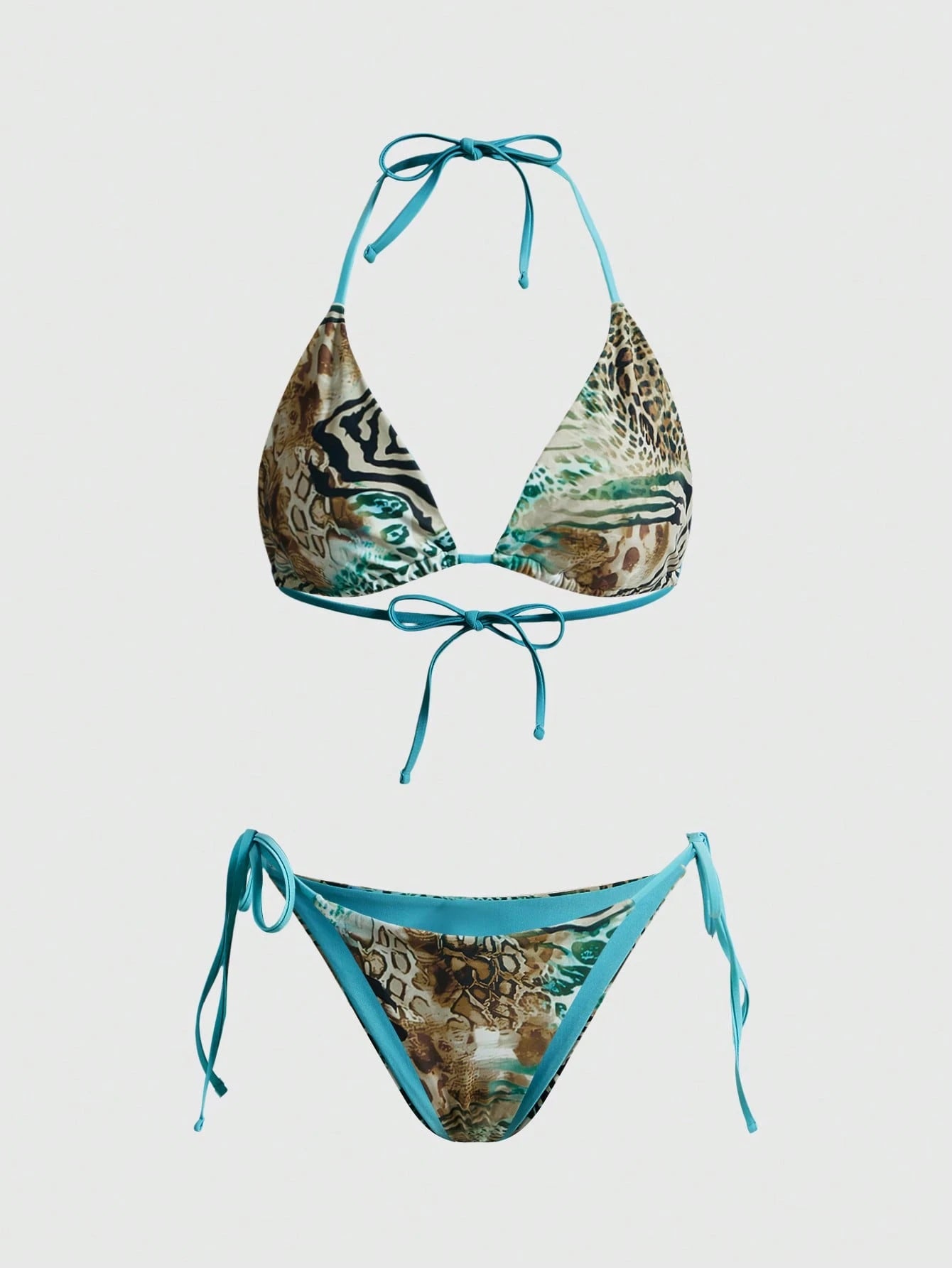 Avant 2025 Sexy Vintage Leopard Print Pattern Bikini 2 Pieces Set For