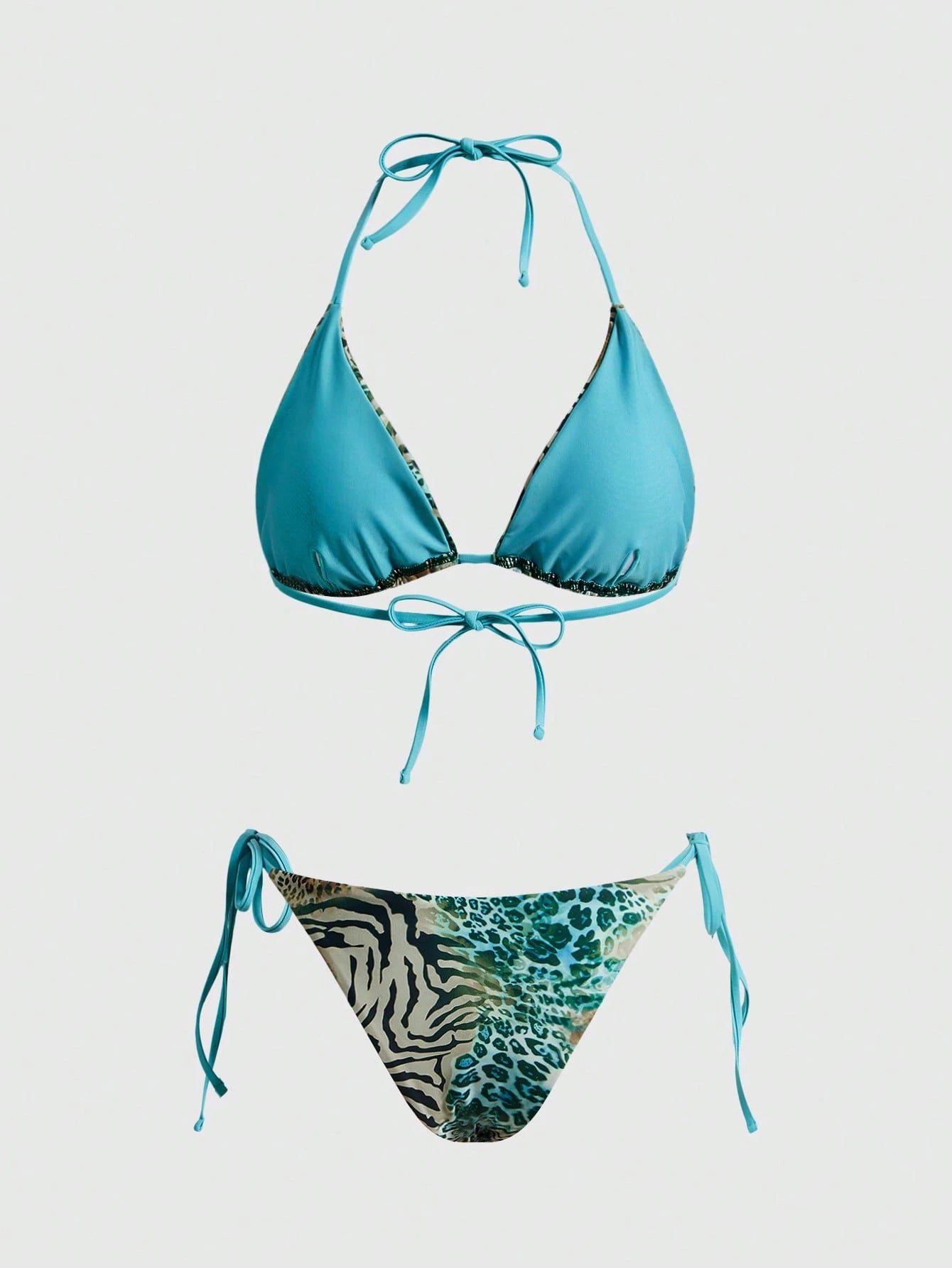 Avant 2025 Sexy Vintage Leopard Print Pattern Bikini 2 Pieces Set For