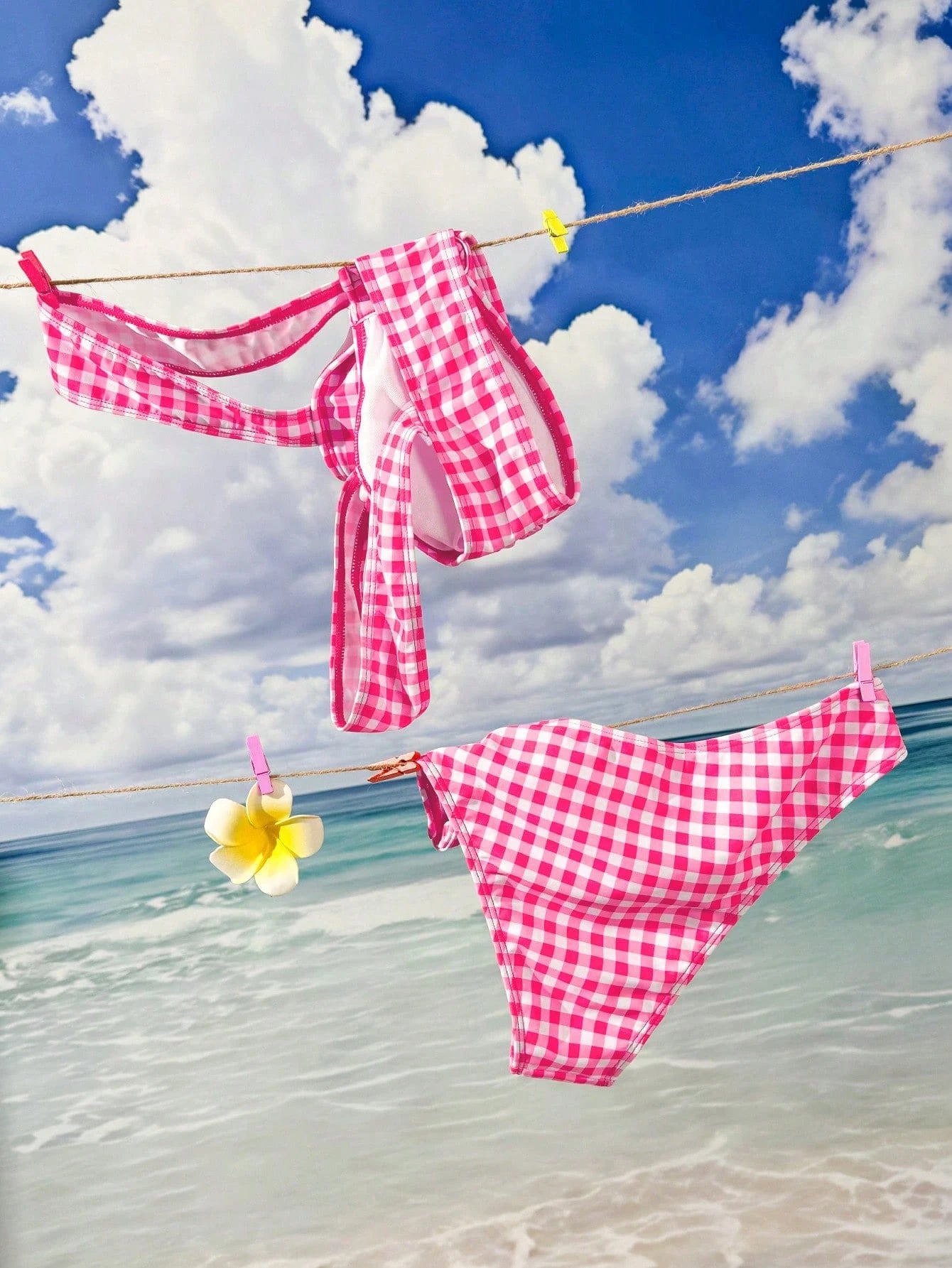 Swim Vcay Women's Summer Soft Yellow Bikini Set, U-Neck Wide Strap High Waist Ruched Two Pieces Fashionable - image 10