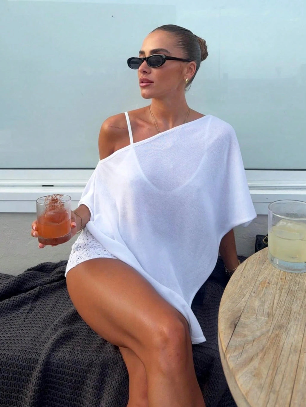 2026 New Women's Fashion Elegant Loose Knit Top, Suitable For Daily Wear And Casual Travel Vacation Beach - image 5