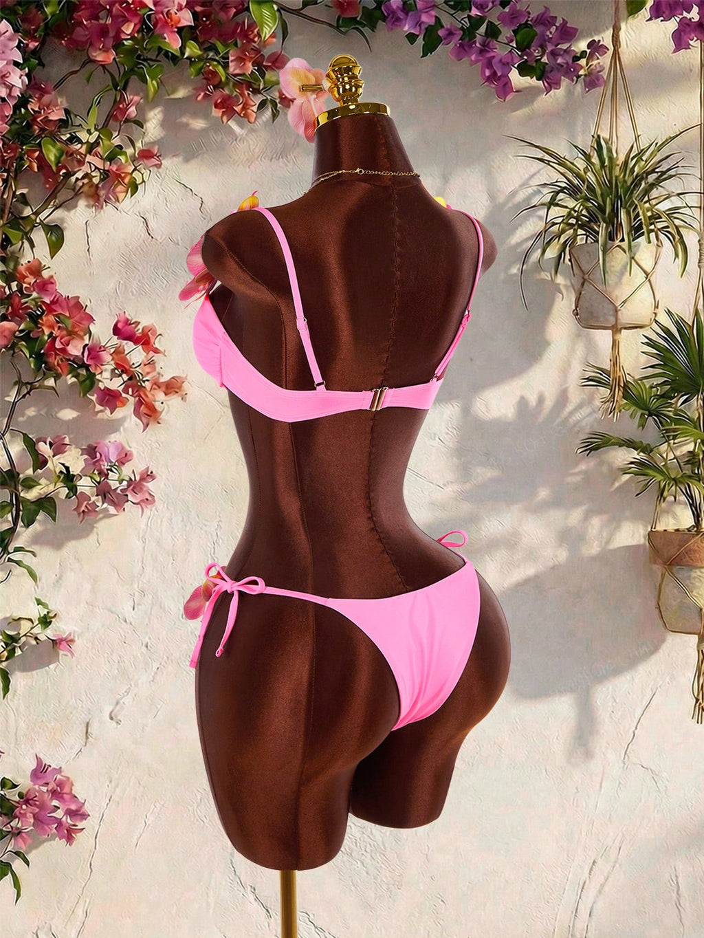 Amplova Women's 3D Orchid Flower Swimwear, & Avant-Garde, Suitable