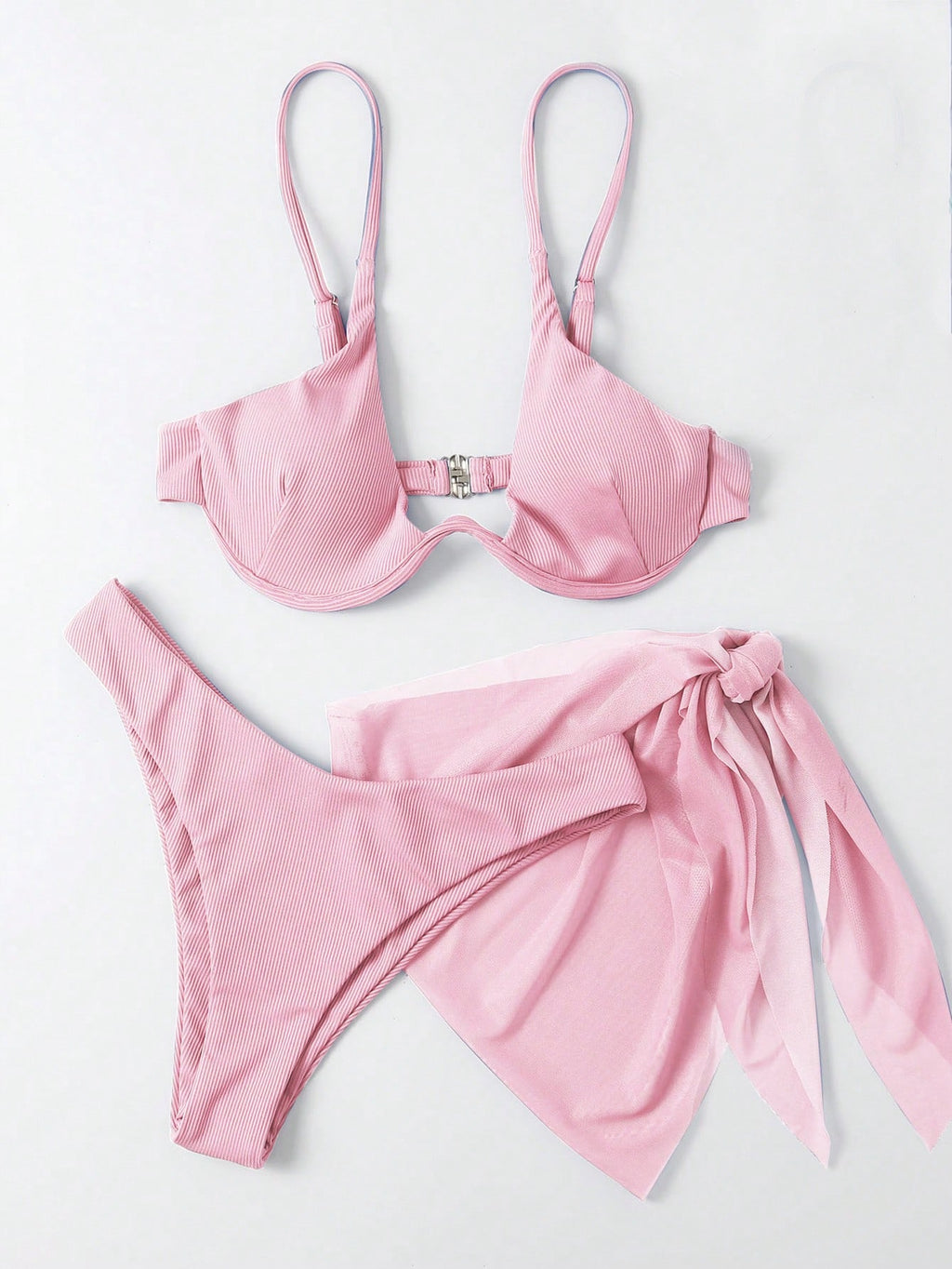 Swim SXY Summer 3pcs Bikini With Underwire, Minimalist & Fashion, Casual For Dai