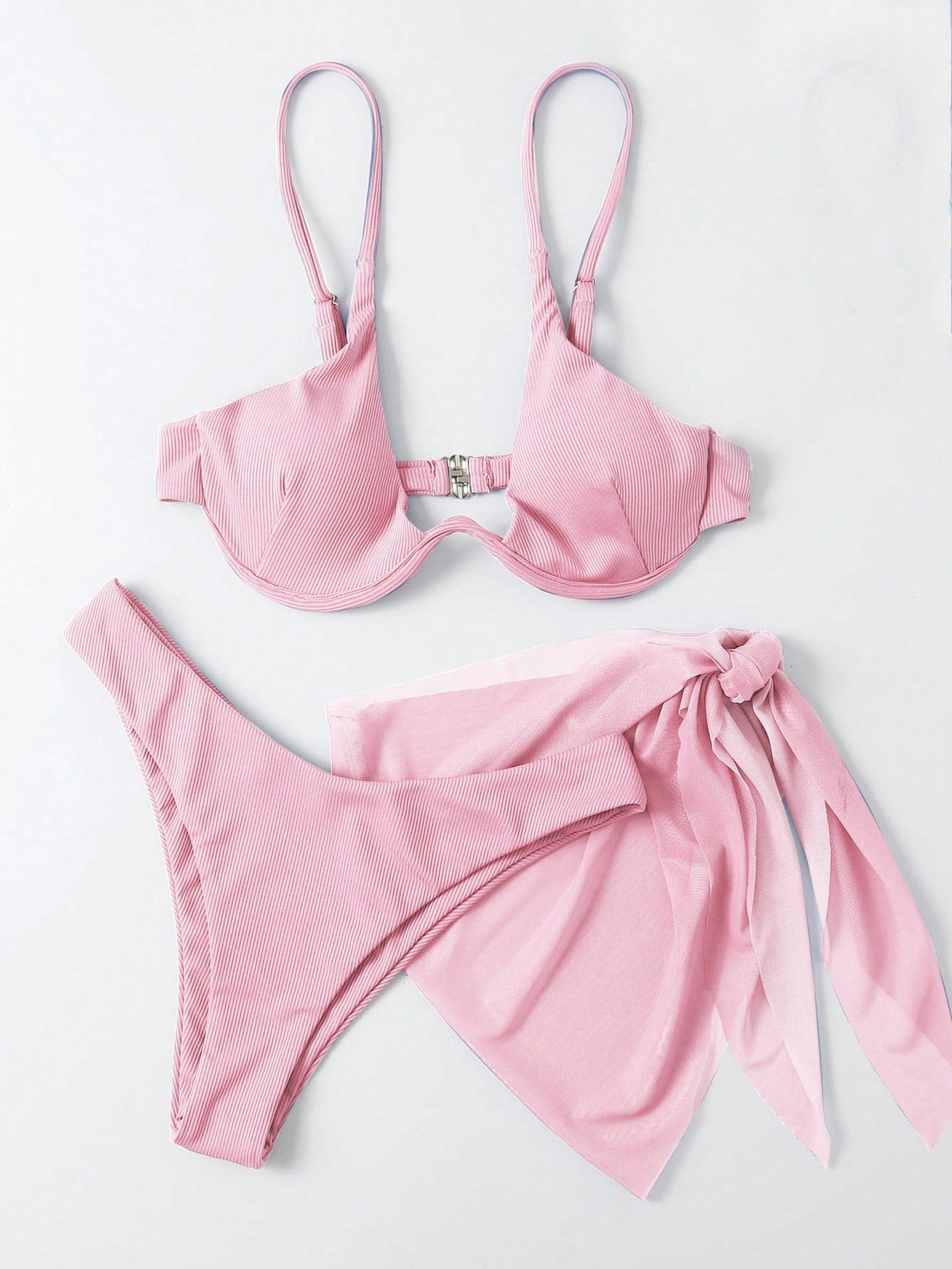 Swim SXY Summer 3pcs Bikini With Underwire, Minimalist & Fashion, Casual For Dai
