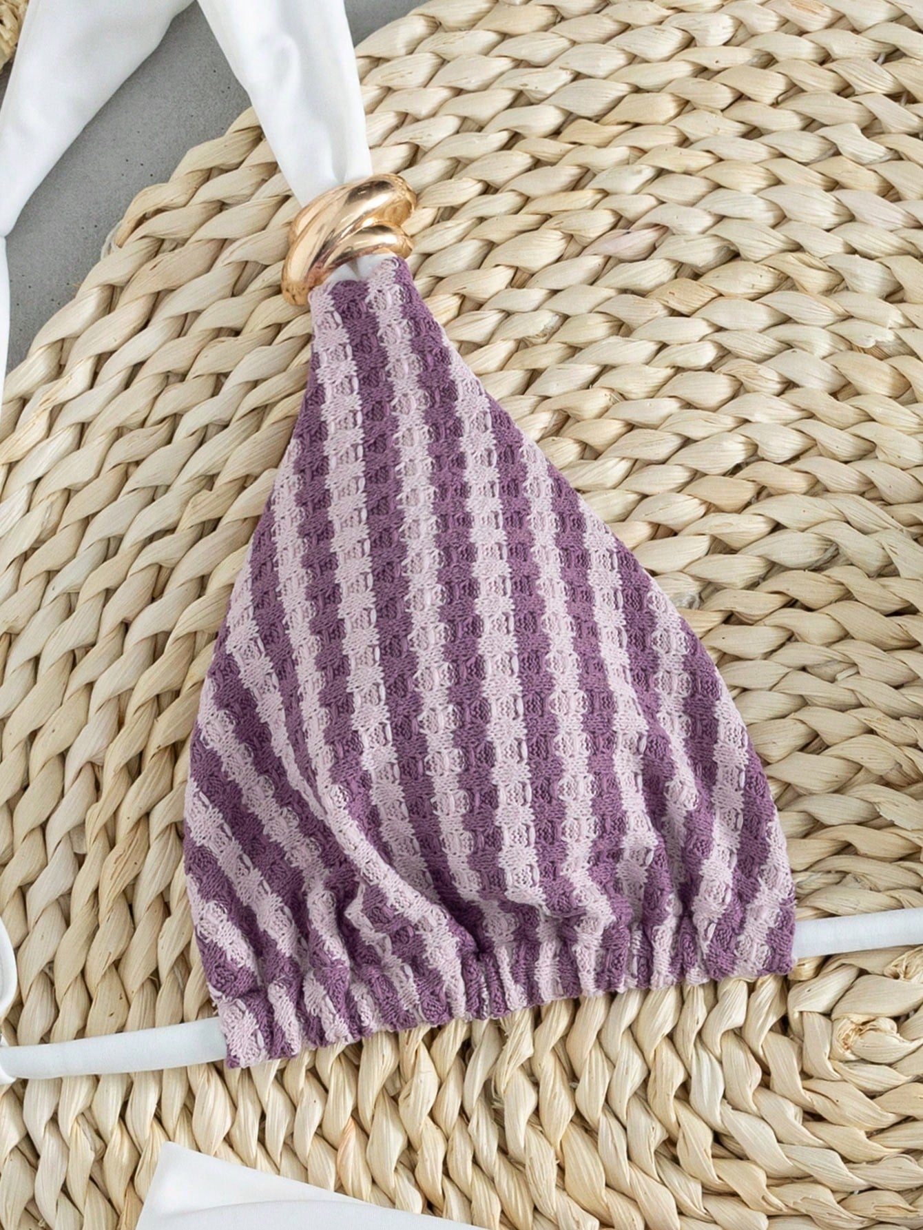 Swim Vcay Women's Spring/Summer Beach Striped Jacquard Fabric Color