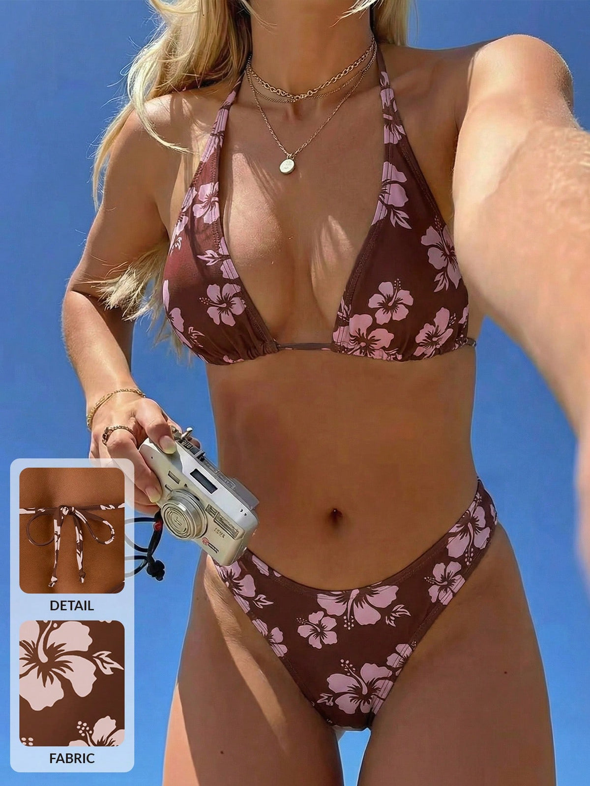 Swim Mod Ladies' Simple Printed Two-Piece Bikini Set (Copyrighted)