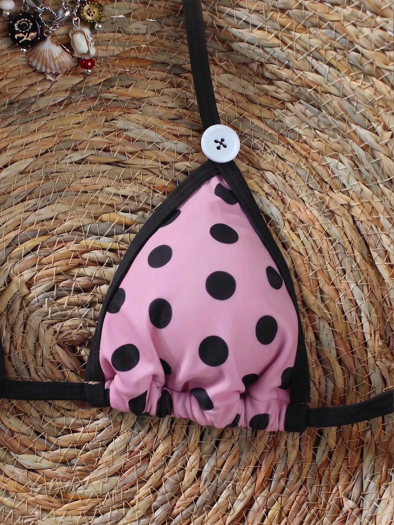 Women's Backless Polka Dot Bikini 2026 Spring Summer, High Elasticity