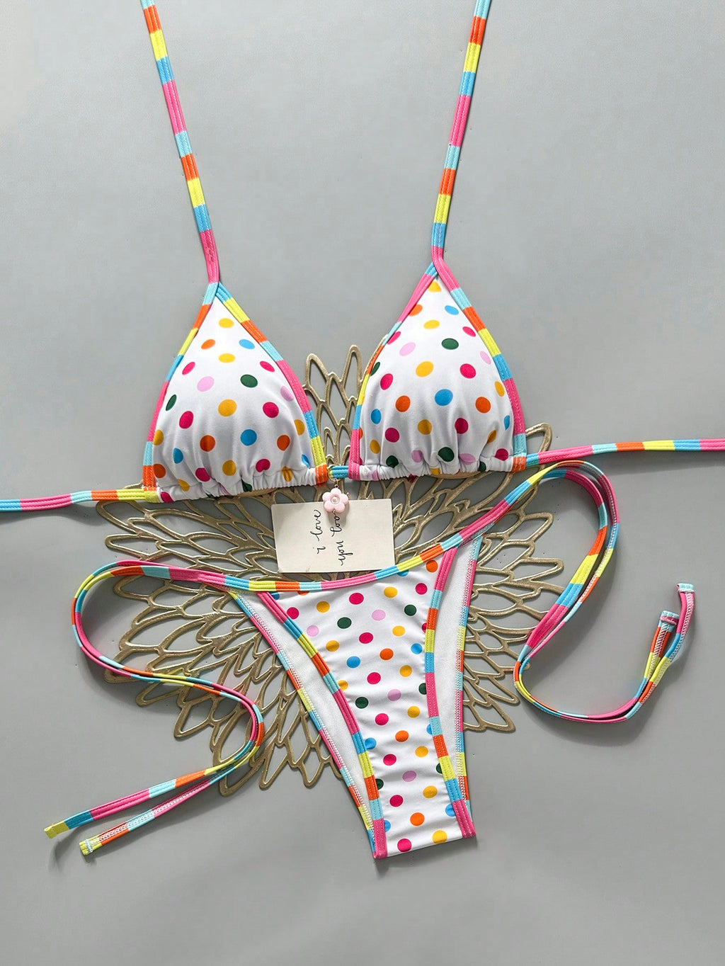 Swim Vcay 2026 Spring/Summer Colorful Lace Floral Skin-Tone Lining