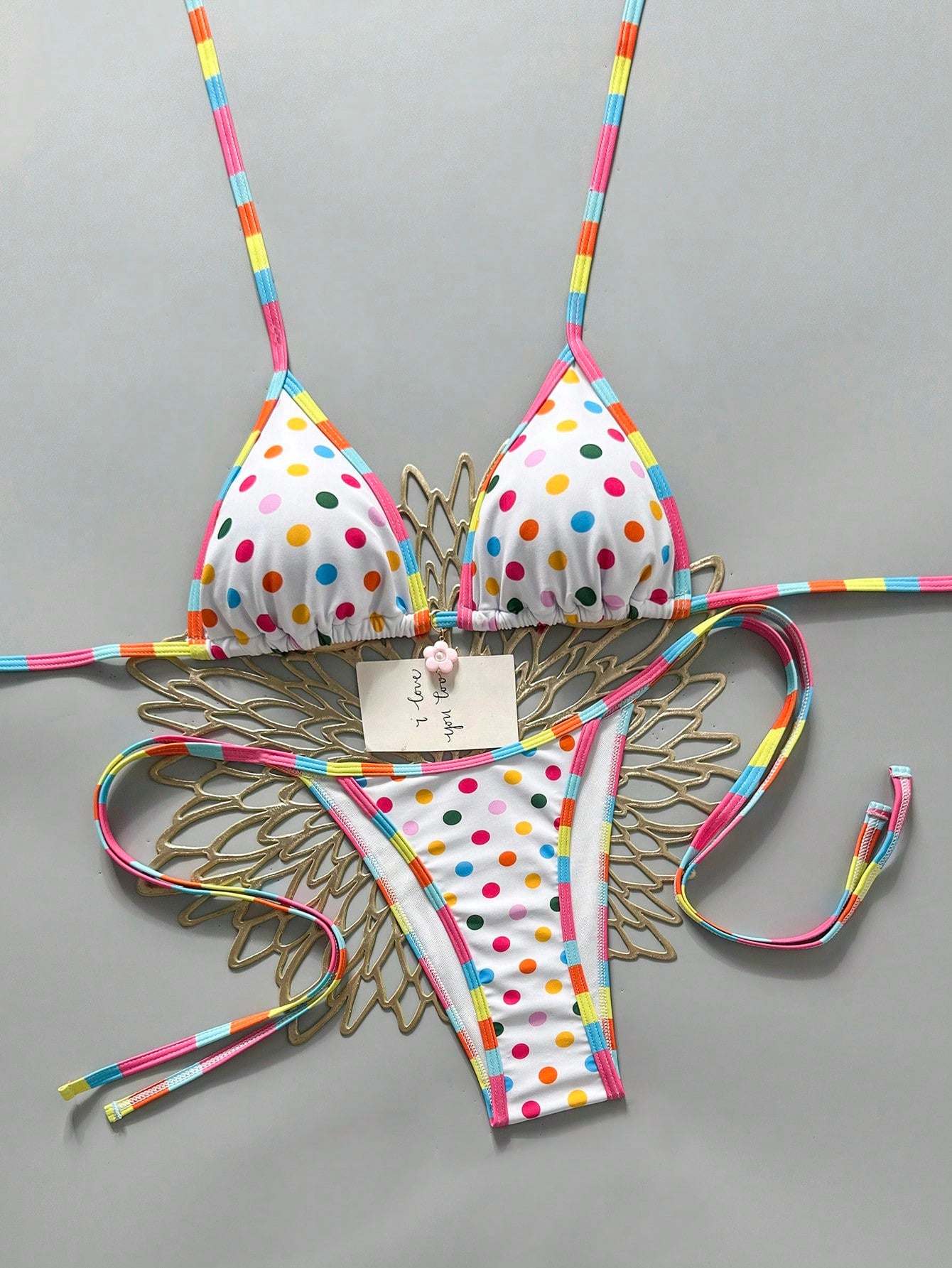 Swim Vcay 2026 Spring/Summer Colorful Lace Floral Skin-Tone Lining