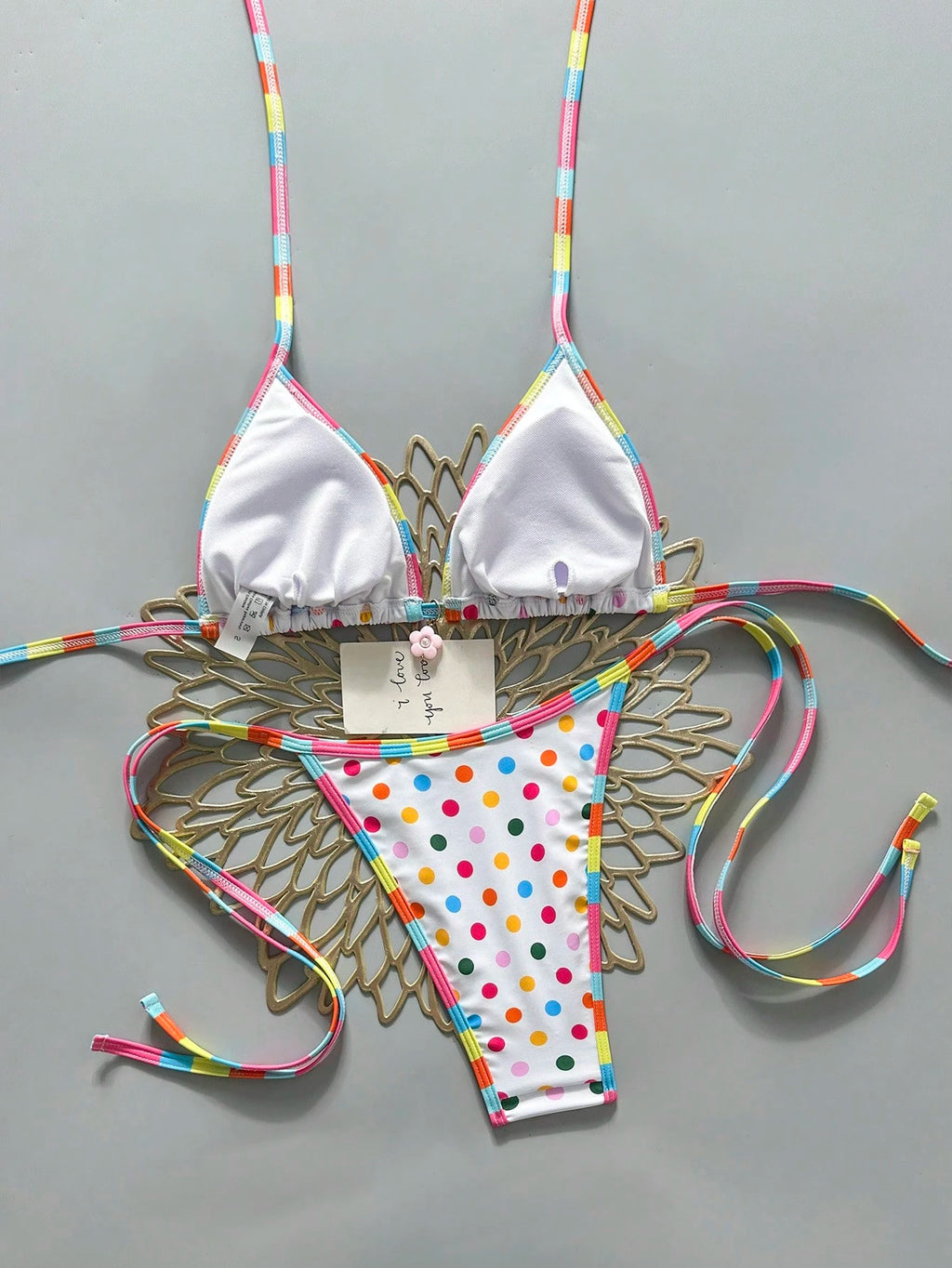 Swim Vcay 2026 Spring/Summer Colorful Lace Floral Skin-Tone Lining