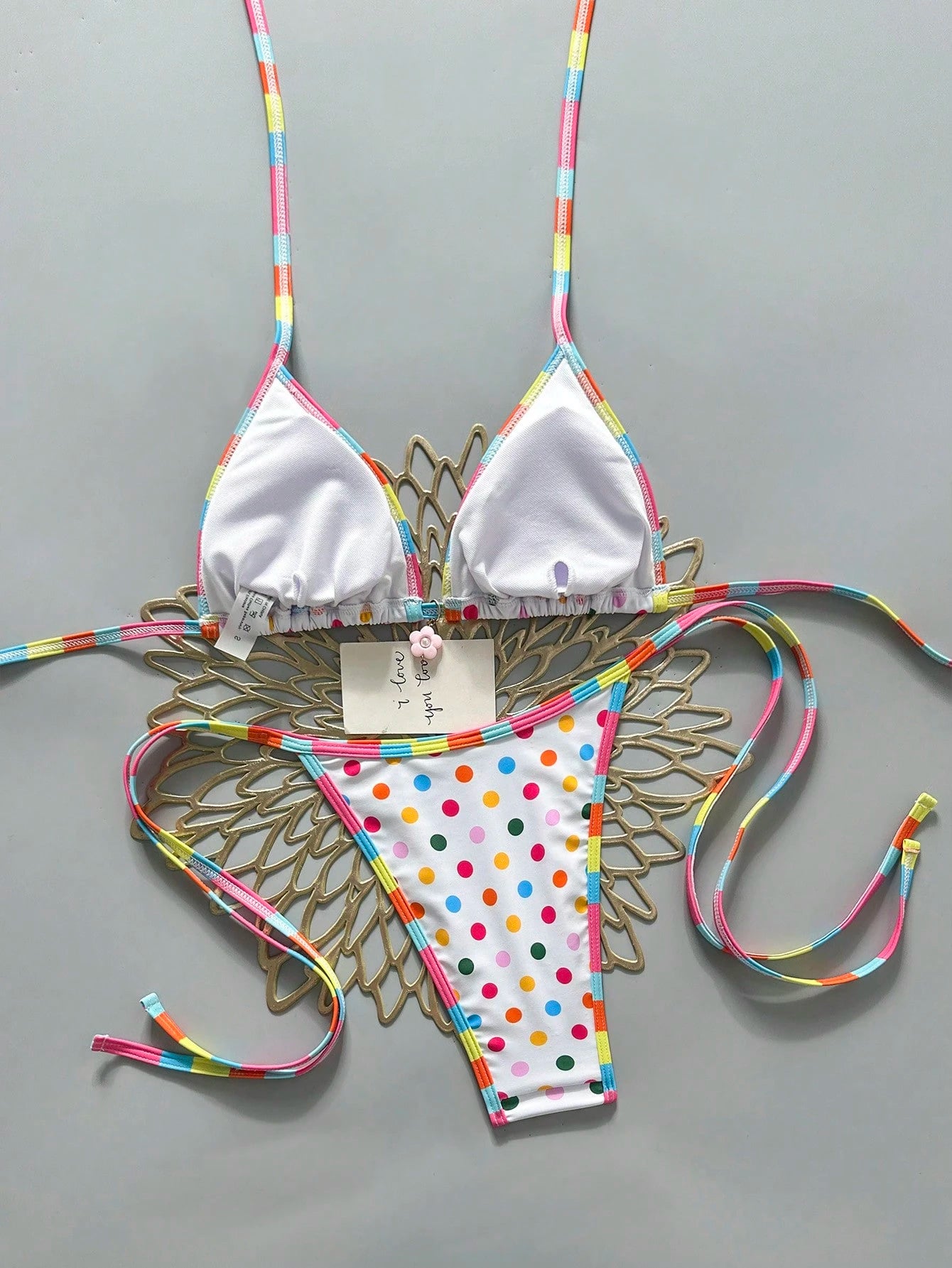 Swim Vcay 2026 Spring/Summer Colorful Lace Floral Skin-Tone Lining