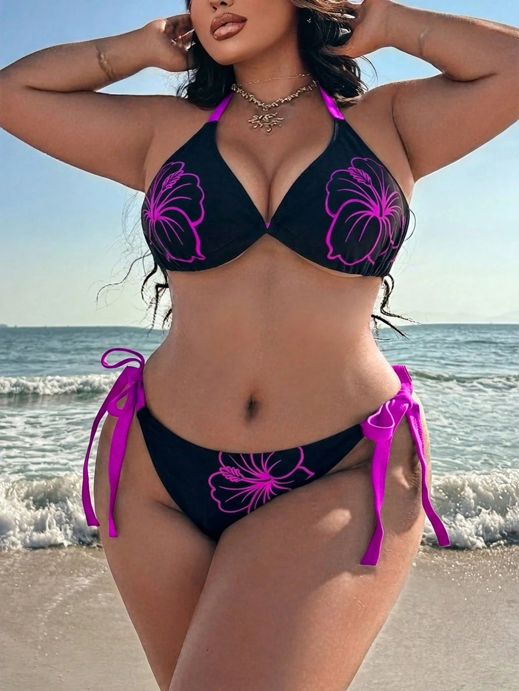 Swim SXY 2026 Summer Women's Beach Bikini Sexy Vacation Plus Size Swimsuit Set, Summer Women's Plus Size - image 4