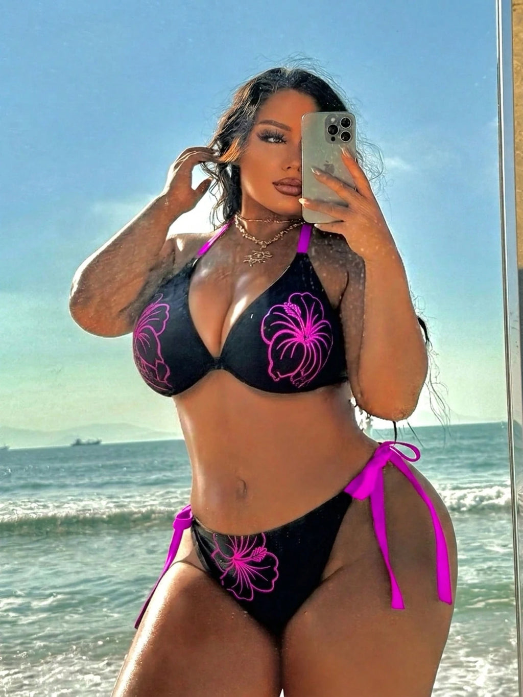 Swim SXY 2026 Summer Women's Beach Bikini Sexy Vacation Plus Size Swimsuit Set, Summer Women's Plus Size - image 5
