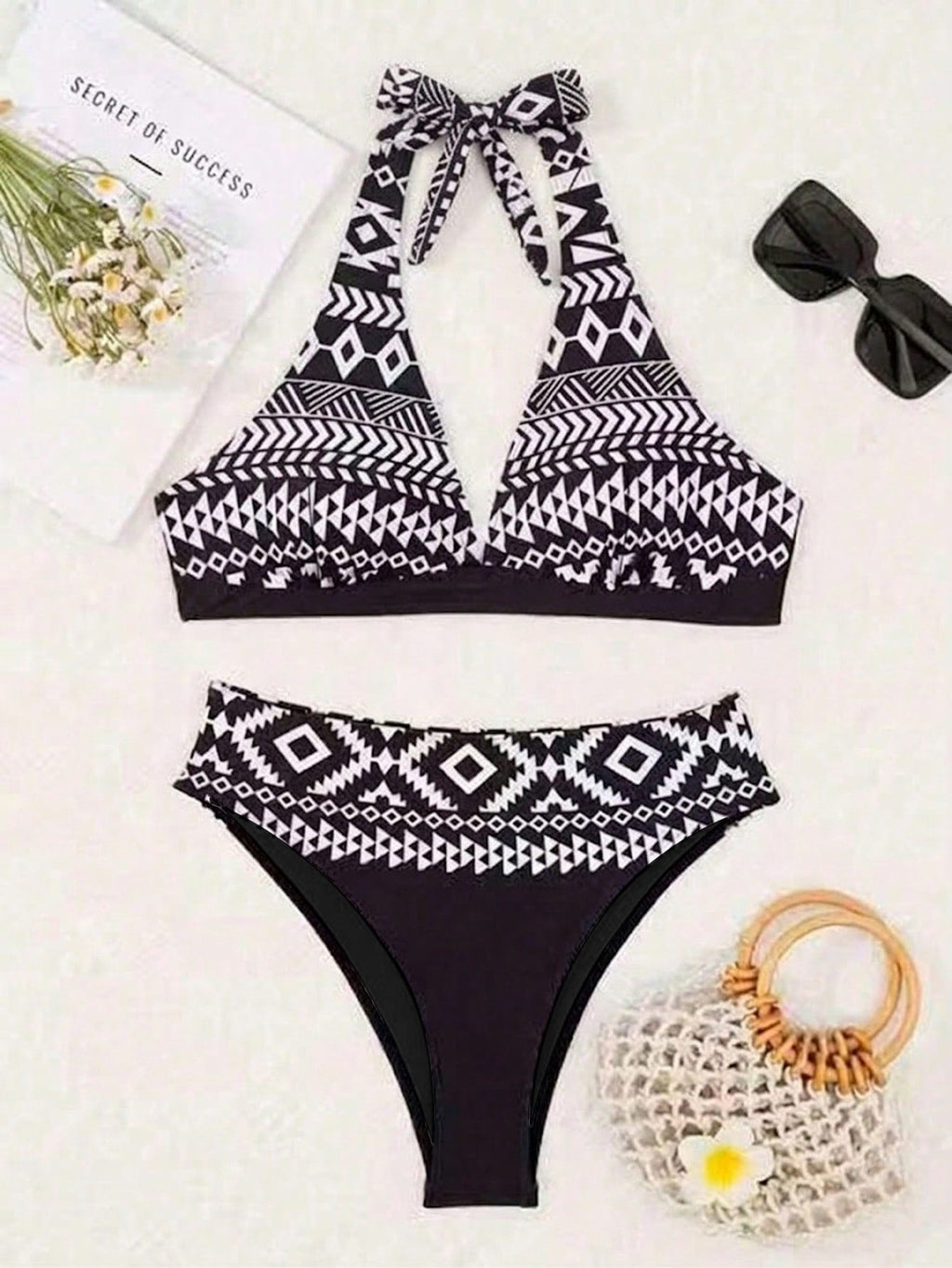 Floral Print Bikini Set For Beach Vacation Summer