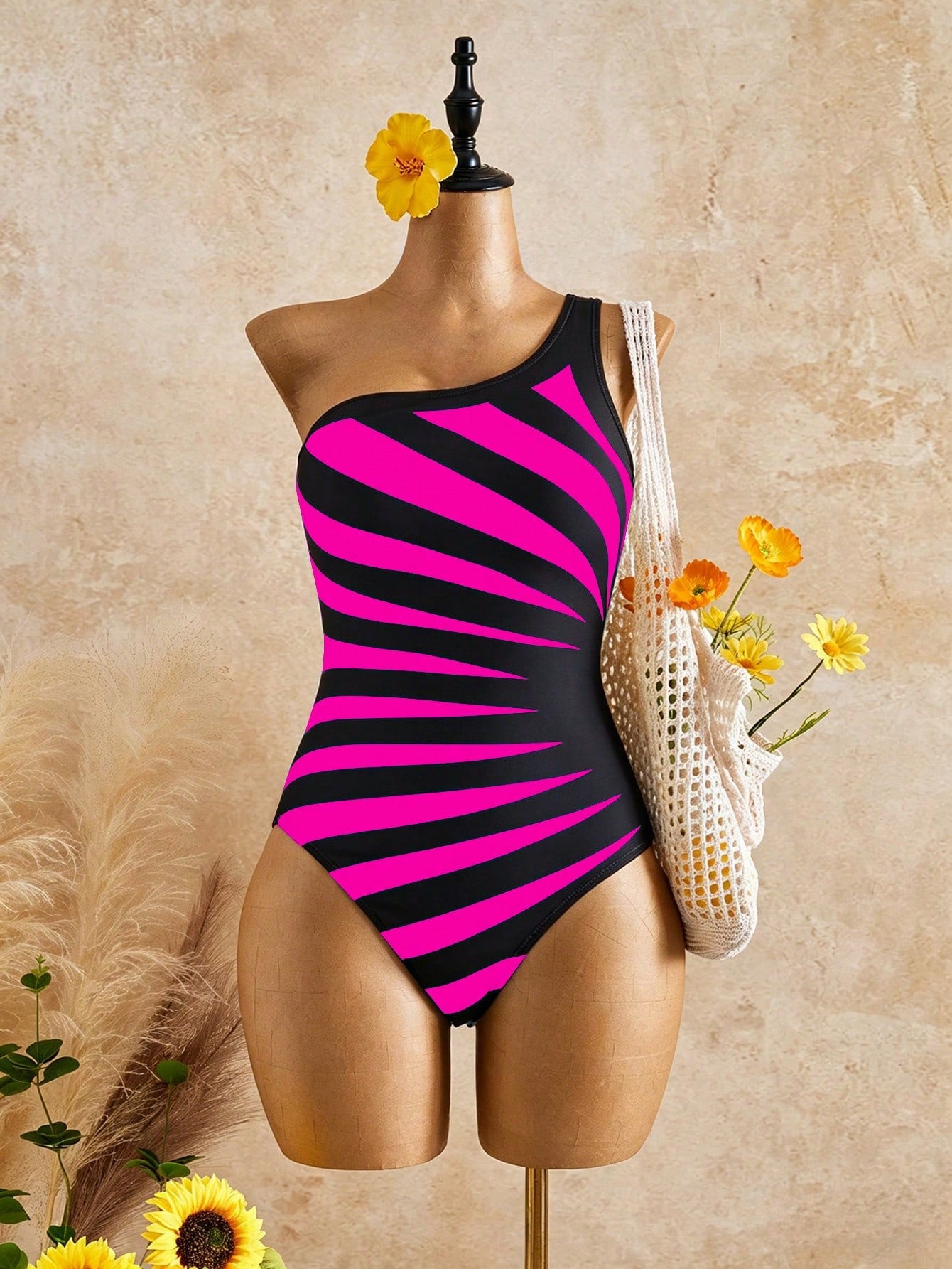 Swim Lushoire 1pc Women's Summer Beach Vacation Colorblock Monokini Swimsuit, Fitted - image 19