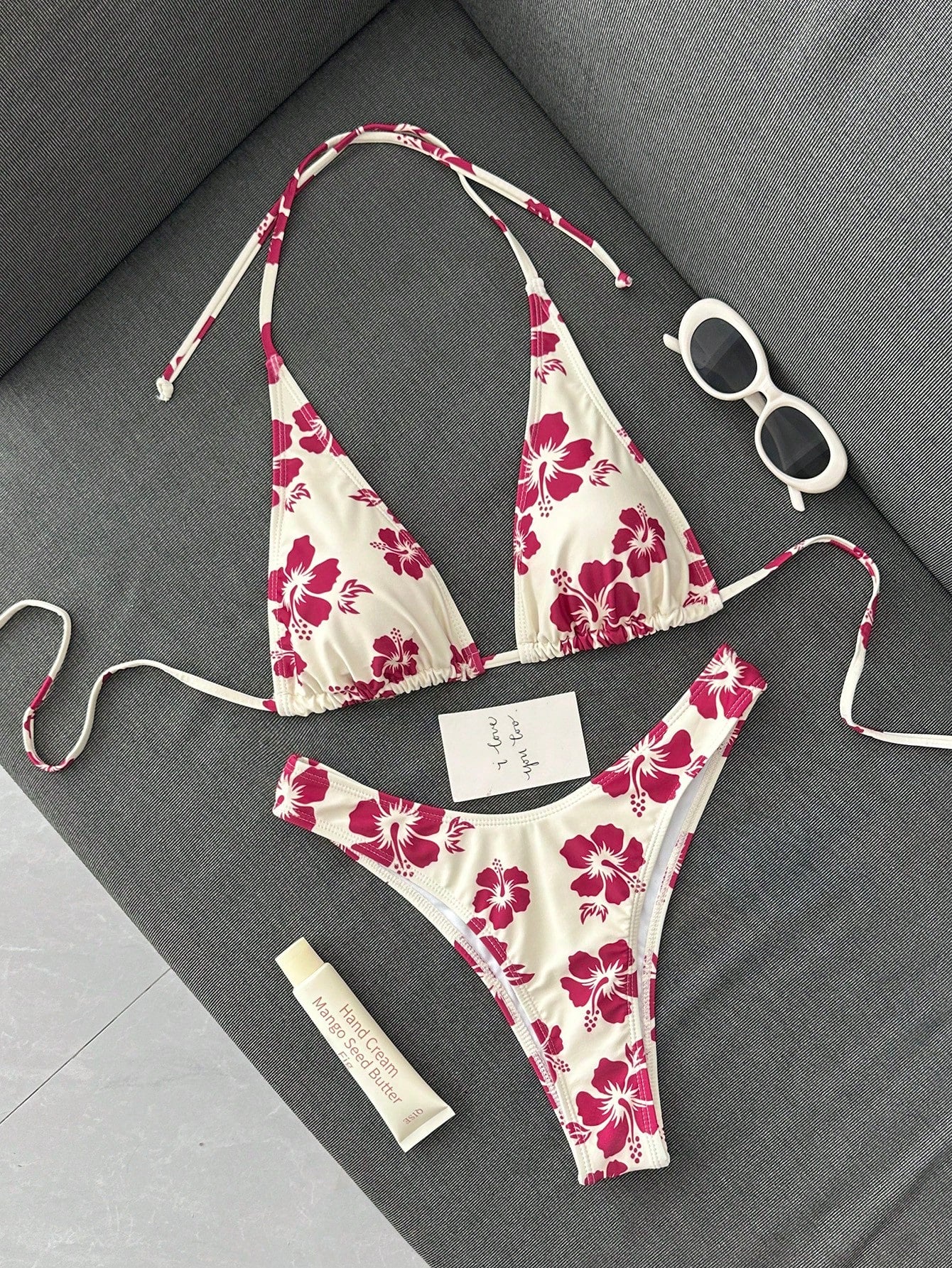 Swim Mod Ladies' Simple Printed Two-Piece Bikini Set (Copyrighted) Summer Beach - image 13