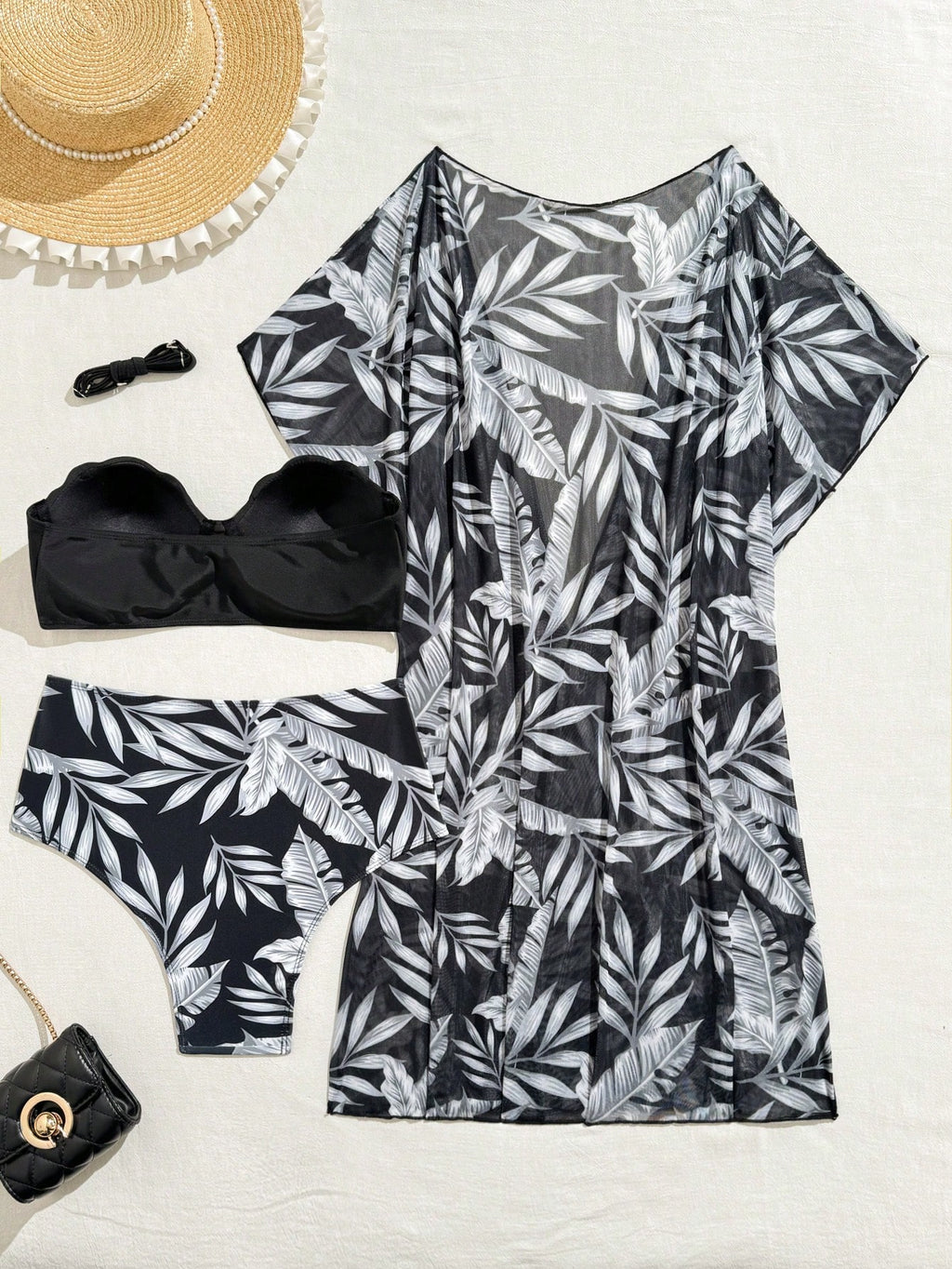 Swim Lushoire Plant Printed Tankini Swimwear For Summer Beach Vacation
