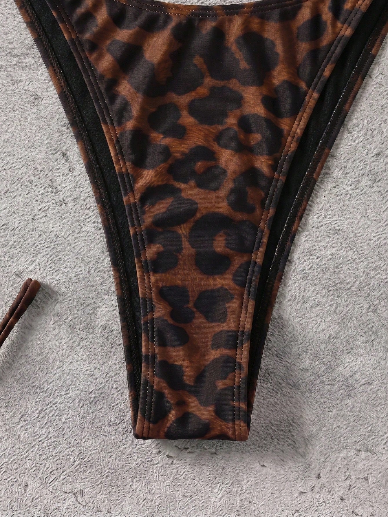 Retro Leopard Print Knotted Bikini Set, Sexy Push-Up High Waist Fitted 2 Pieces Swimsuit For Women, Summer - image 8