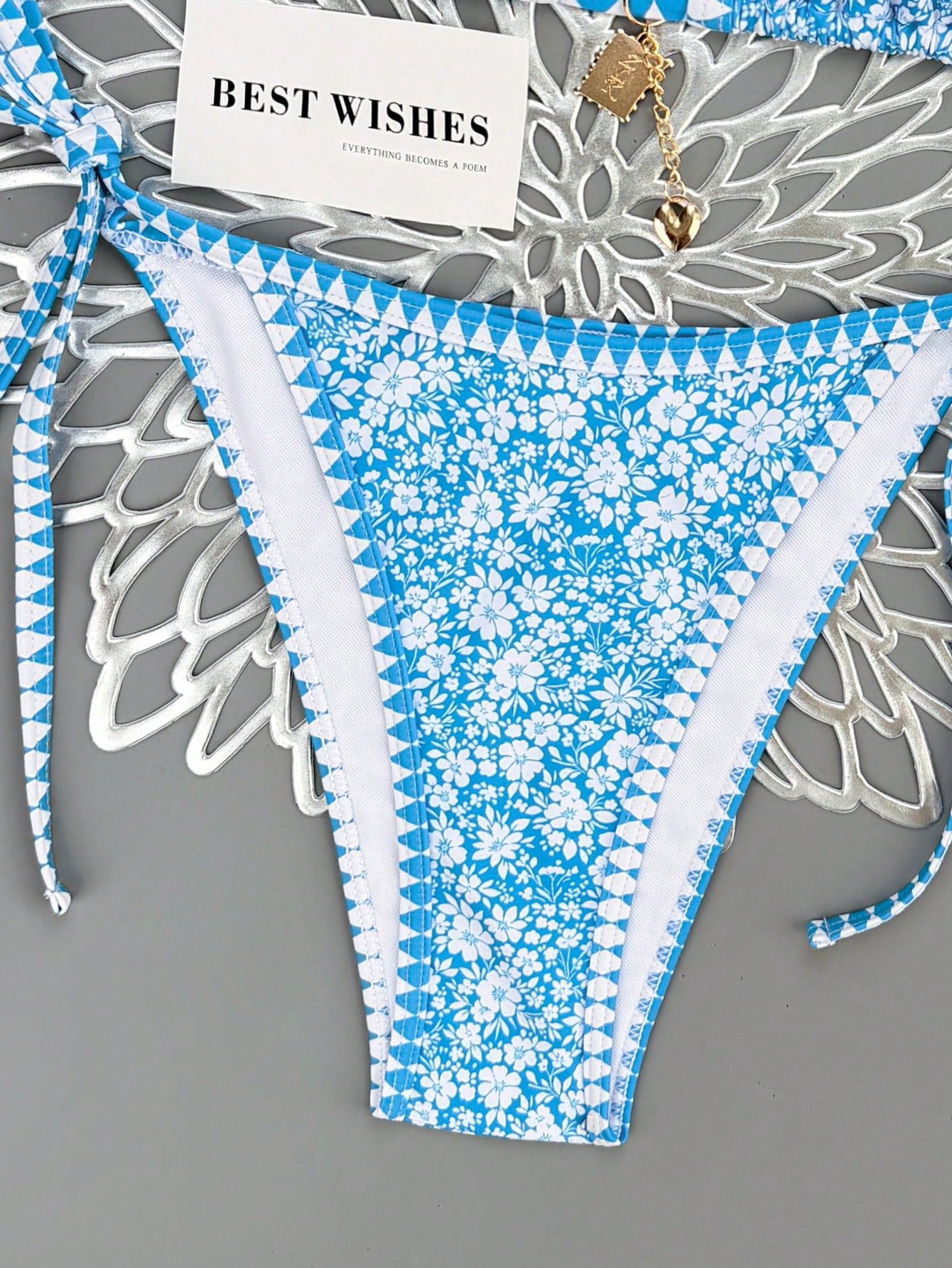 Swim Mod 2026 Spring/Summer Vintage Style Bikini With Pendant,