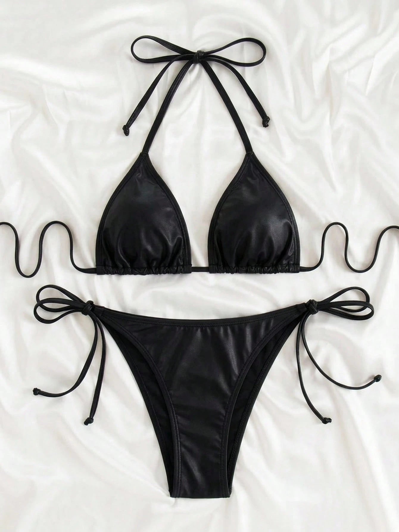 Swim Women's Beach Swimwear Set With Metallic Decor For Summer Beach Vacation