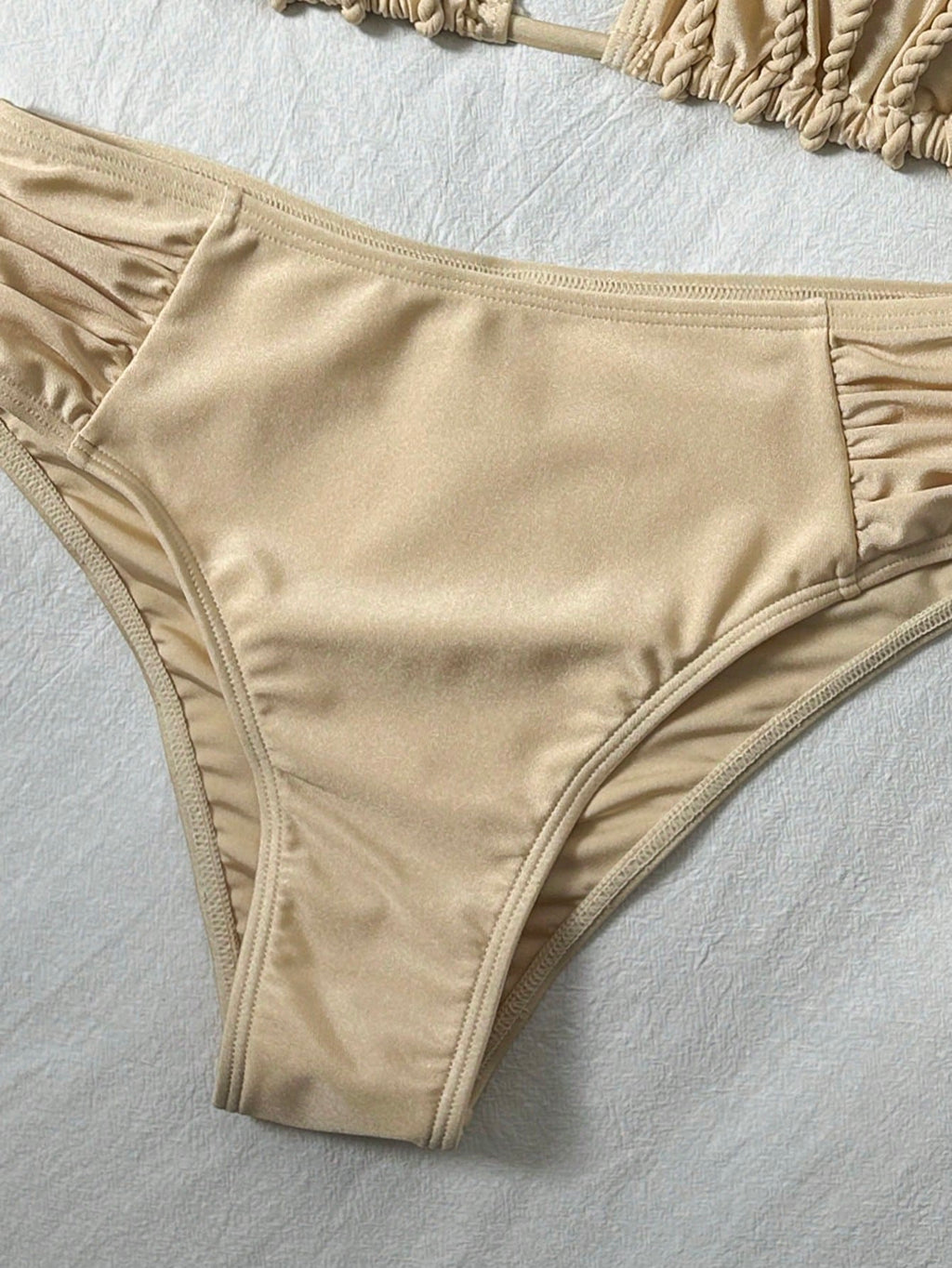 Bonvoyette Women's Elegant Casual Vacation Halter Bikini Set, Handmade Rope Isla