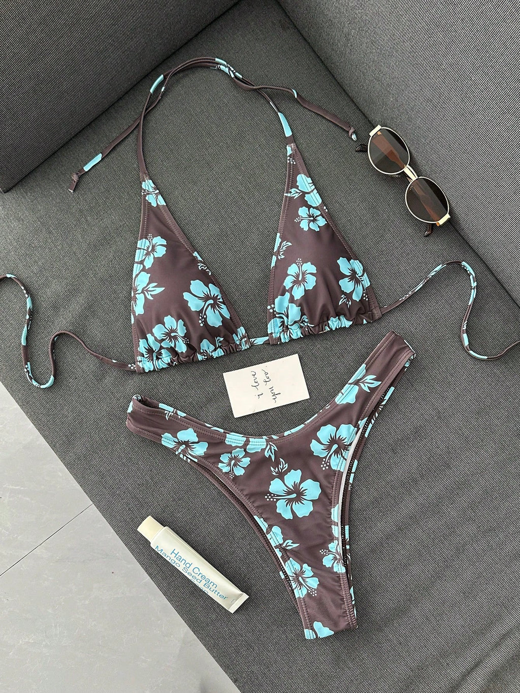 Swim Mod Ladies' Simple Printed Two-Piece Bikini Set (Copyrighted) Summer Beach - image 3