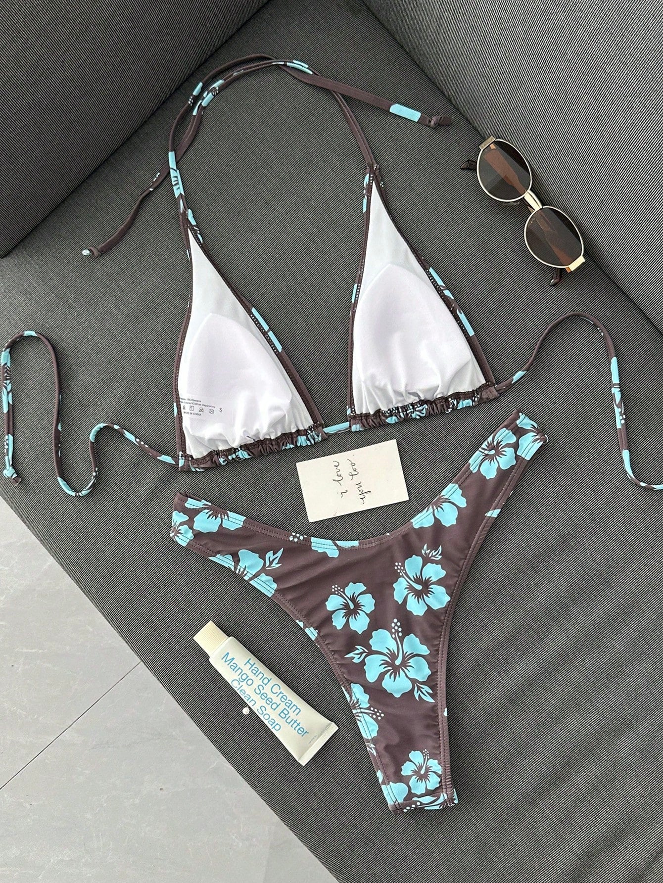 Swim Mod Ladies' Simple Printed Two-Piece Bikini Set (Copyrighted) Summer Beach - image 4