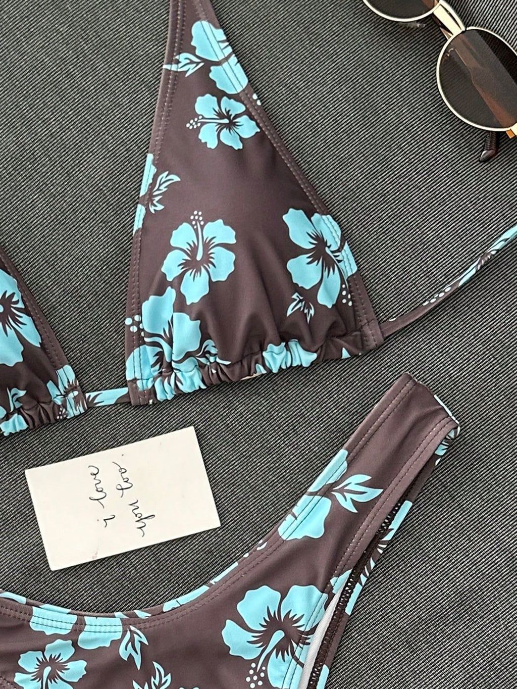 Swim Mod Ladies' Simple Printed Two-Piece Bikini Set (Copyrighted) Summer Beach - image 5