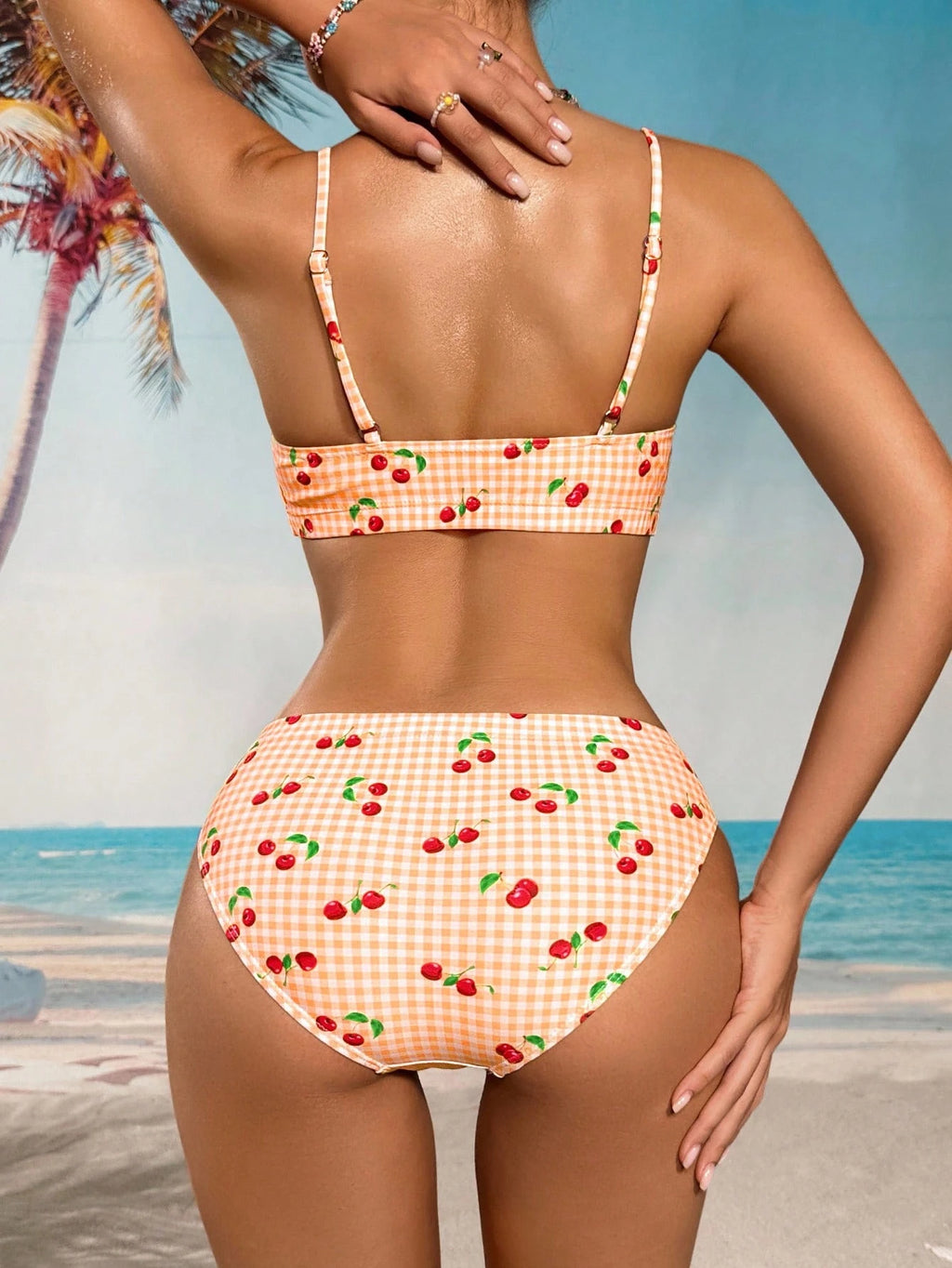 Swim Mod Women's Summer Beach Vacation Style Polka Dot Print
