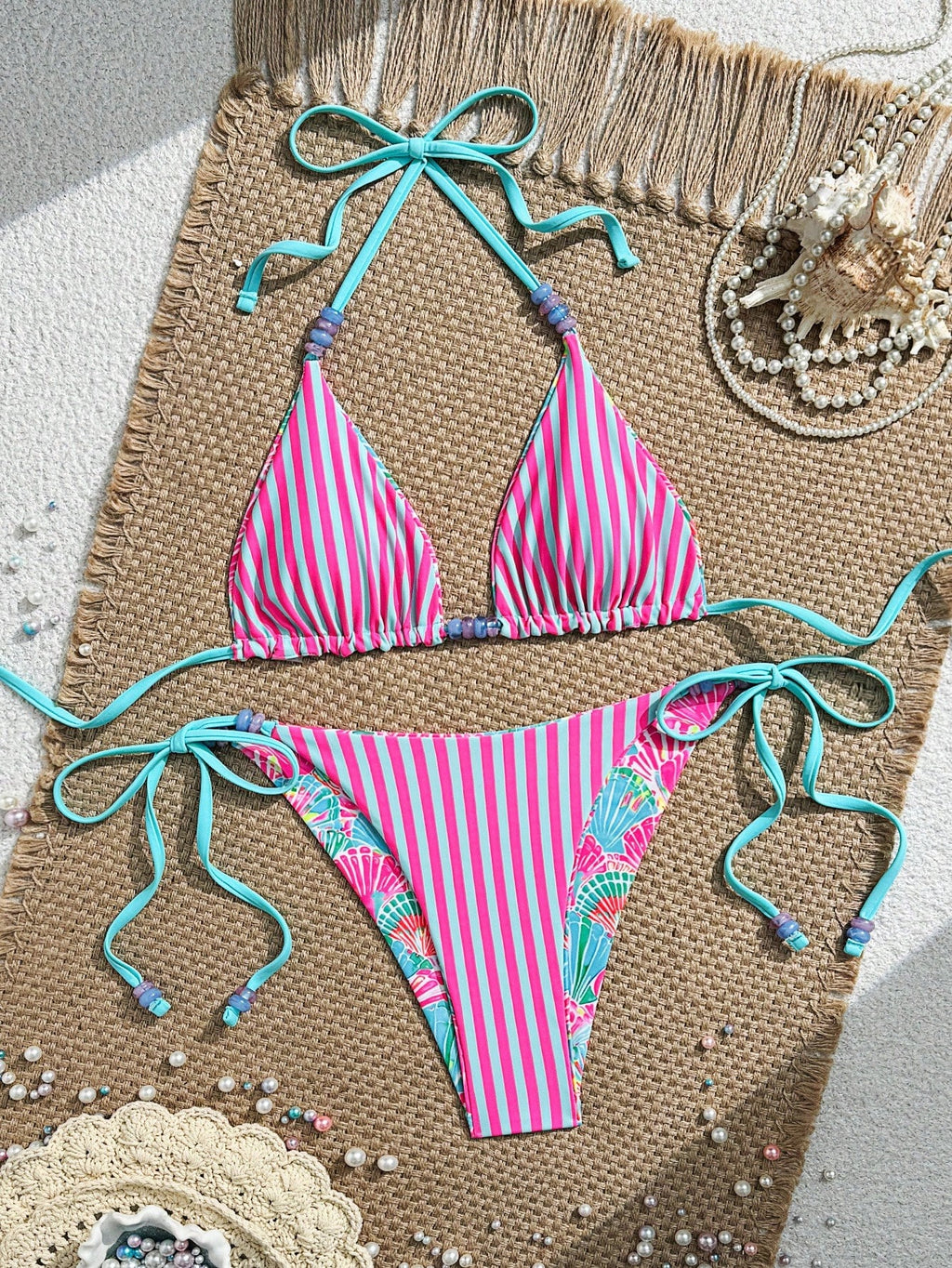 Swim Mod 2026 New Spring/Summer Women 2pcs Swimwear Set, Random