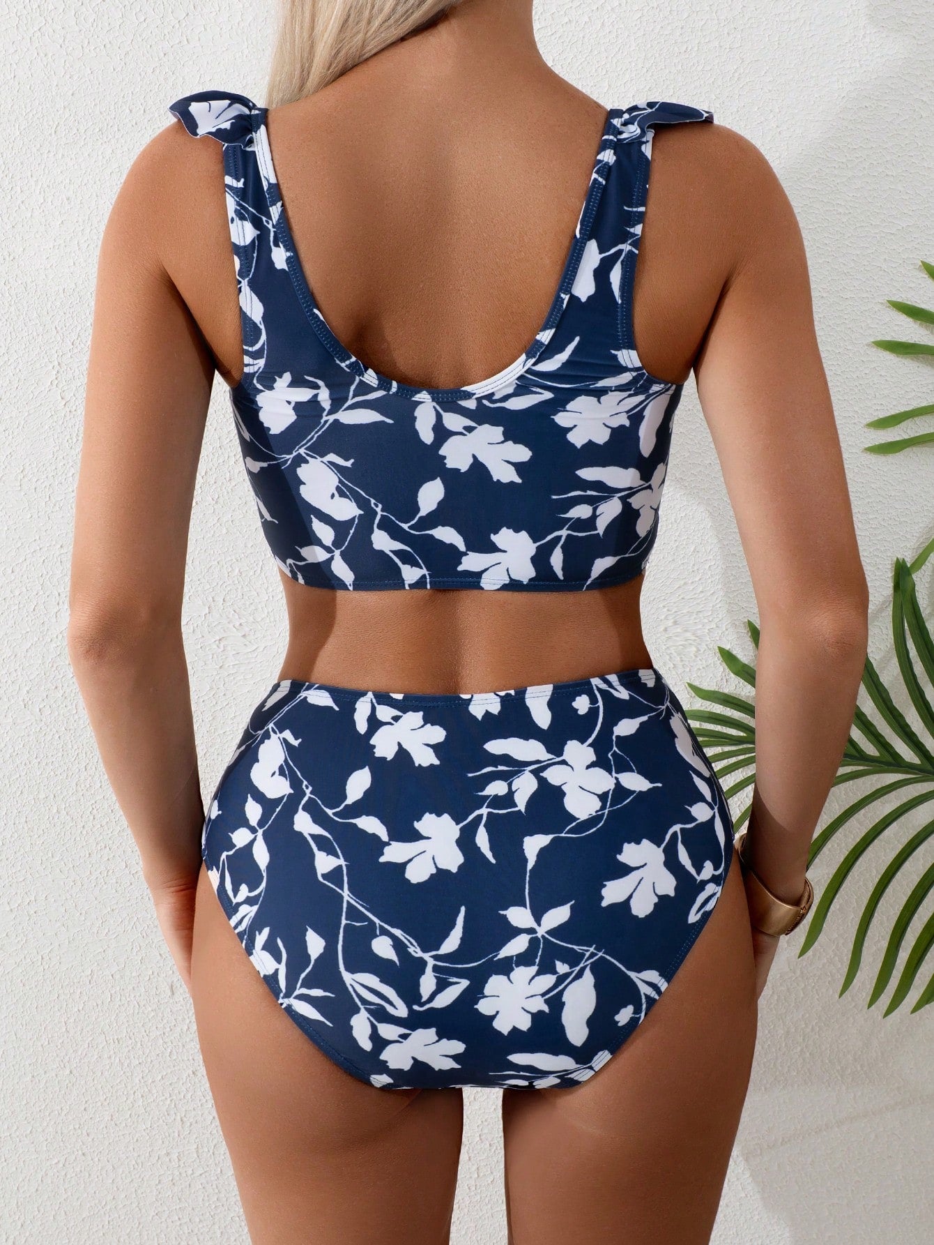 EMERY ROSE 2pcs Women's Summer Beach Elegant Vacation Solid Color