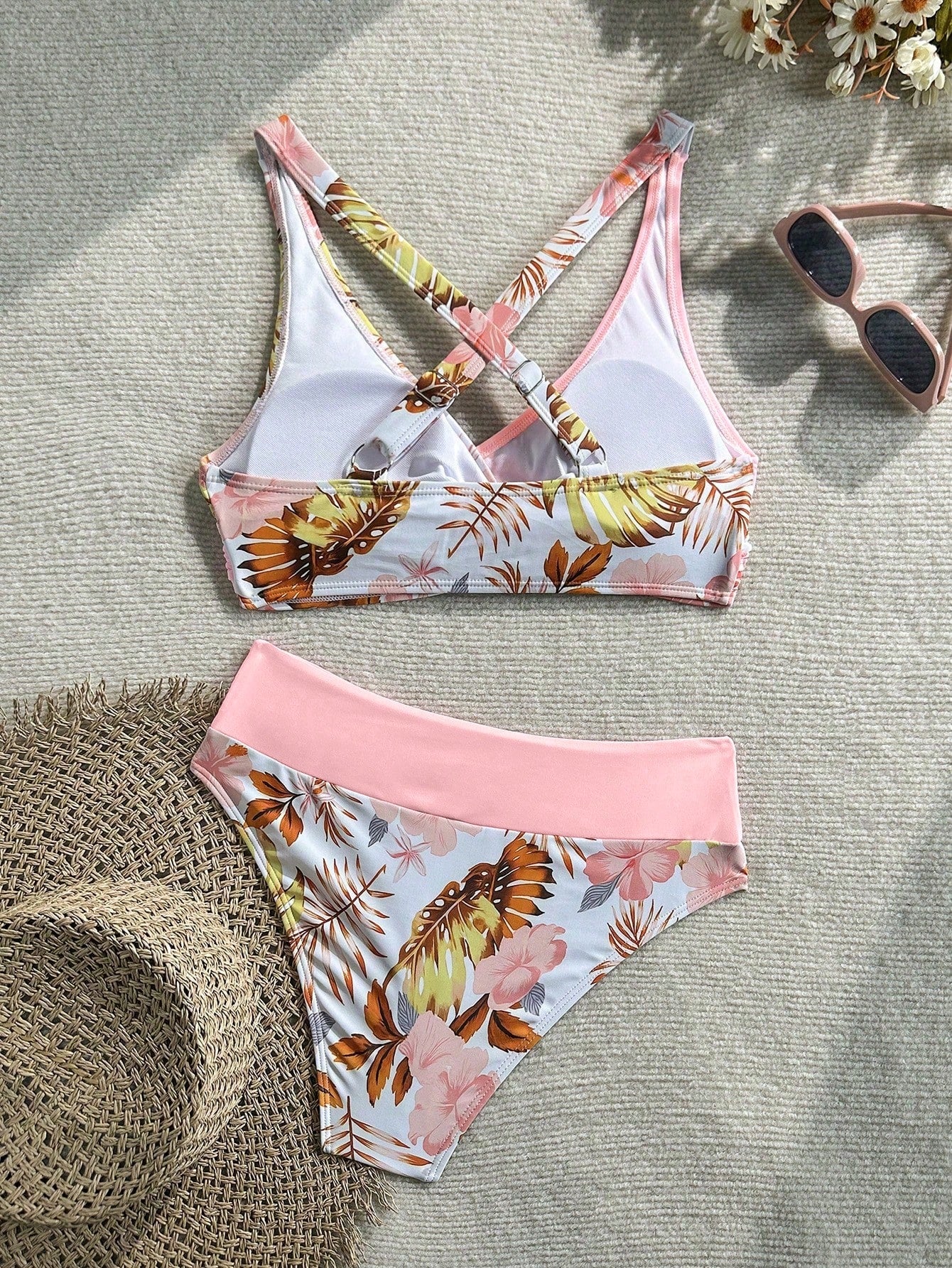 New Beach,Swimming Pool,Vacation,Sexy,Elegant Plant Printed Plain