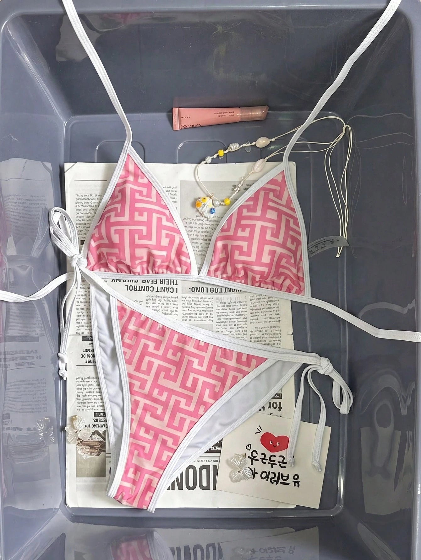 Swim Mod Women's 2-Piece Split Bikini Set, Cute Multicolor Sexy