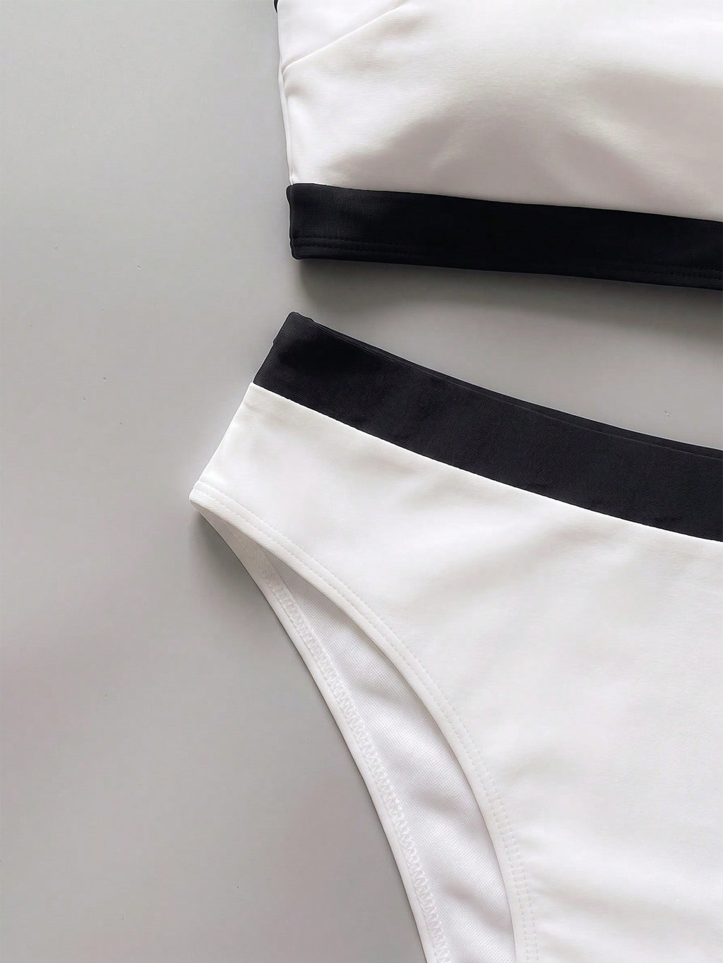 New Beach Pool Party Vacation Fashion Sexy Solid Color Block Detachable Shoulder