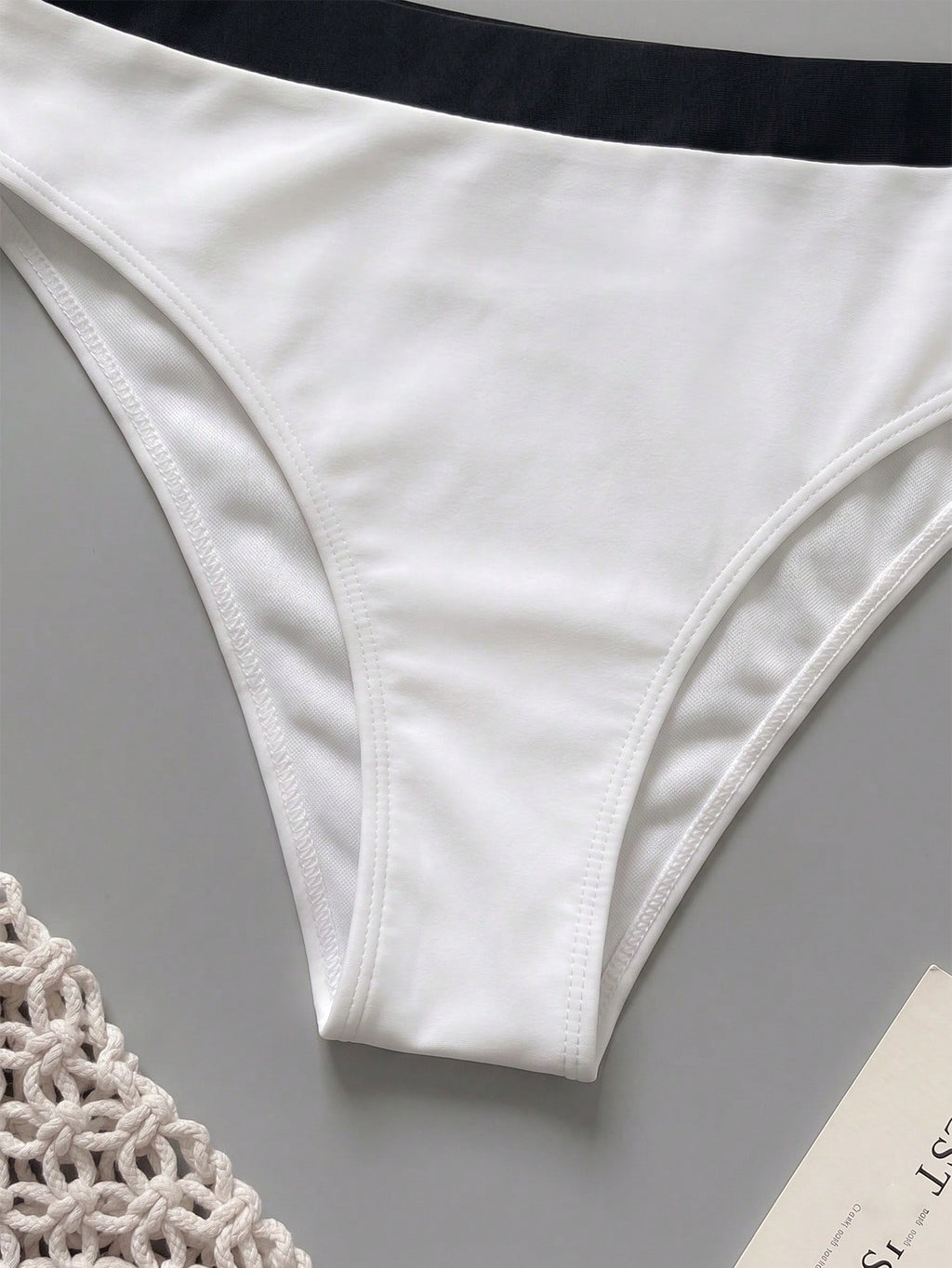 New Beach Pool Party Vacation Fashion Sexy Solid Color Block Detachable Shoulder