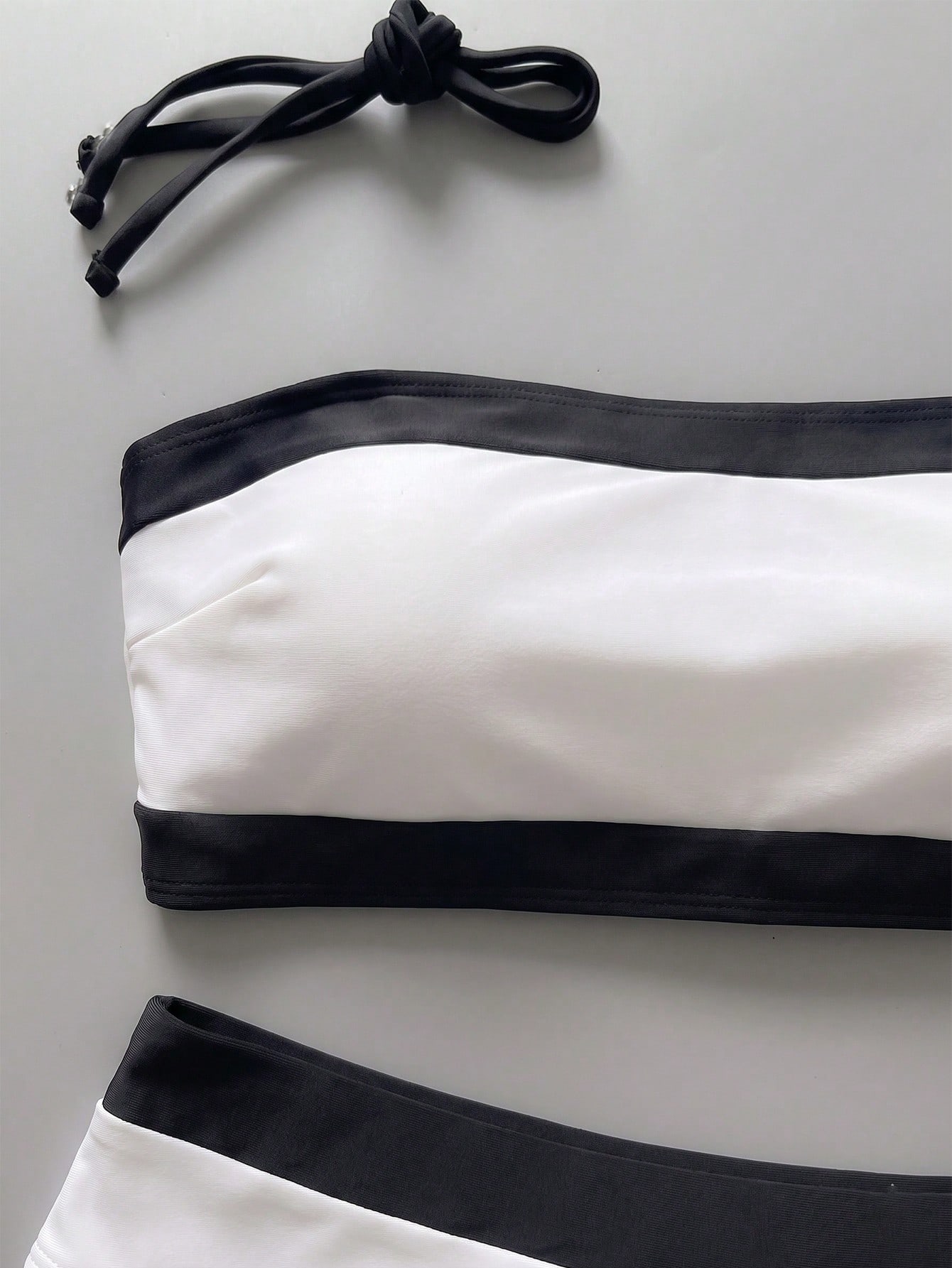 New Beach Pool Party Vacation Fashion Sexy Solid Color Block Detachable Shoulder
