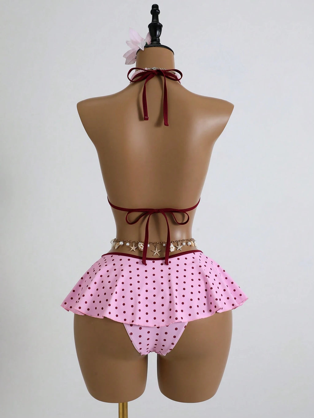 Swim Mod Pink Summer Cute Beach Party Holiday Holiday Women 2pcs