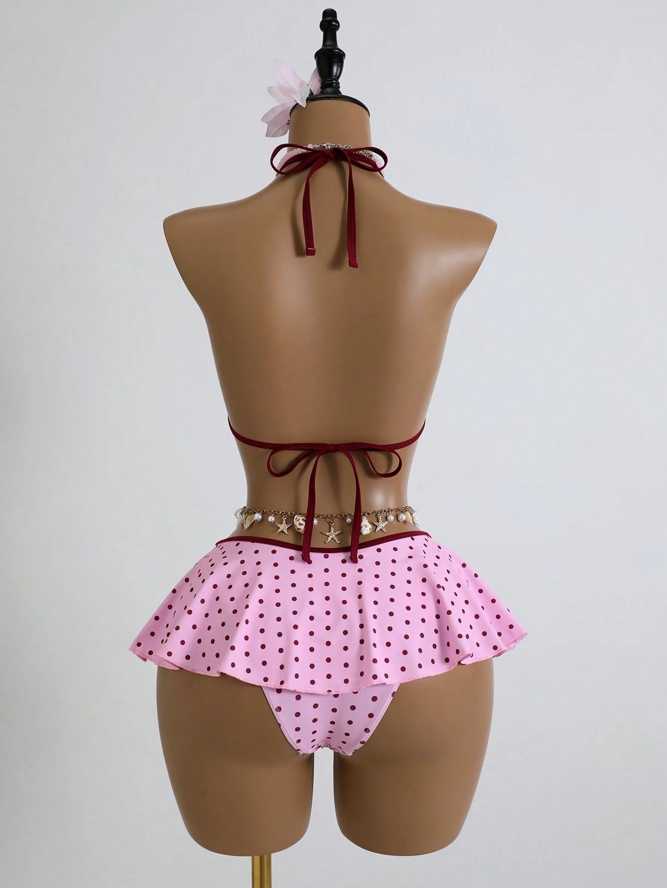 Swim Mod Pink Summer Cute Beach Party Holiday Holiday Women 2pcs
