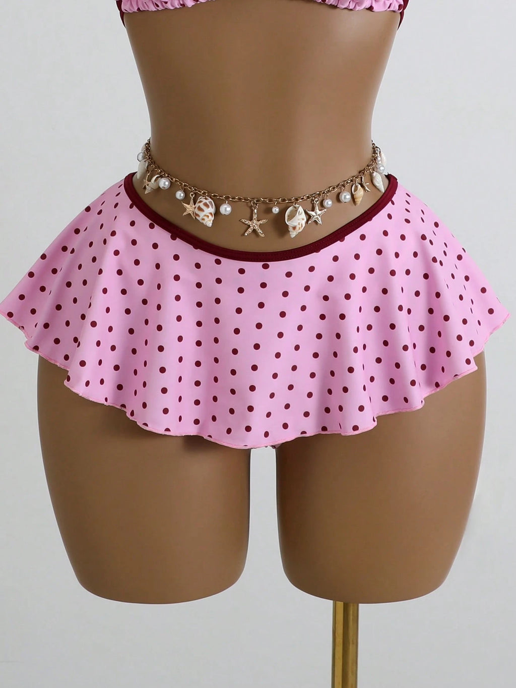 Swim Mod Pink Summer Cute Beach Party Holiday Holiday Women 2pcs