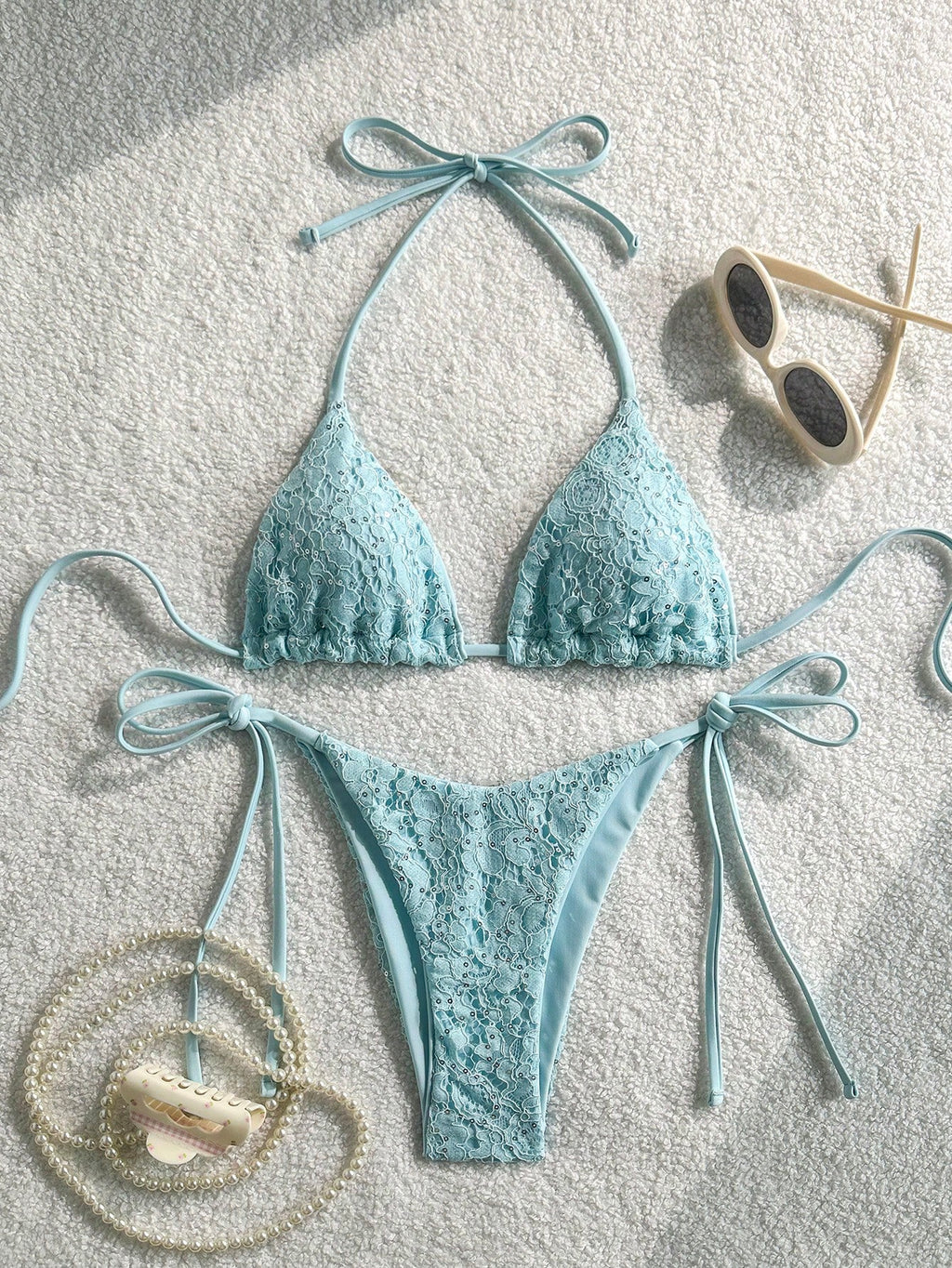 Costavie 2-Piece Swimwear Set, Featuring Sparkly Textured Fabric,