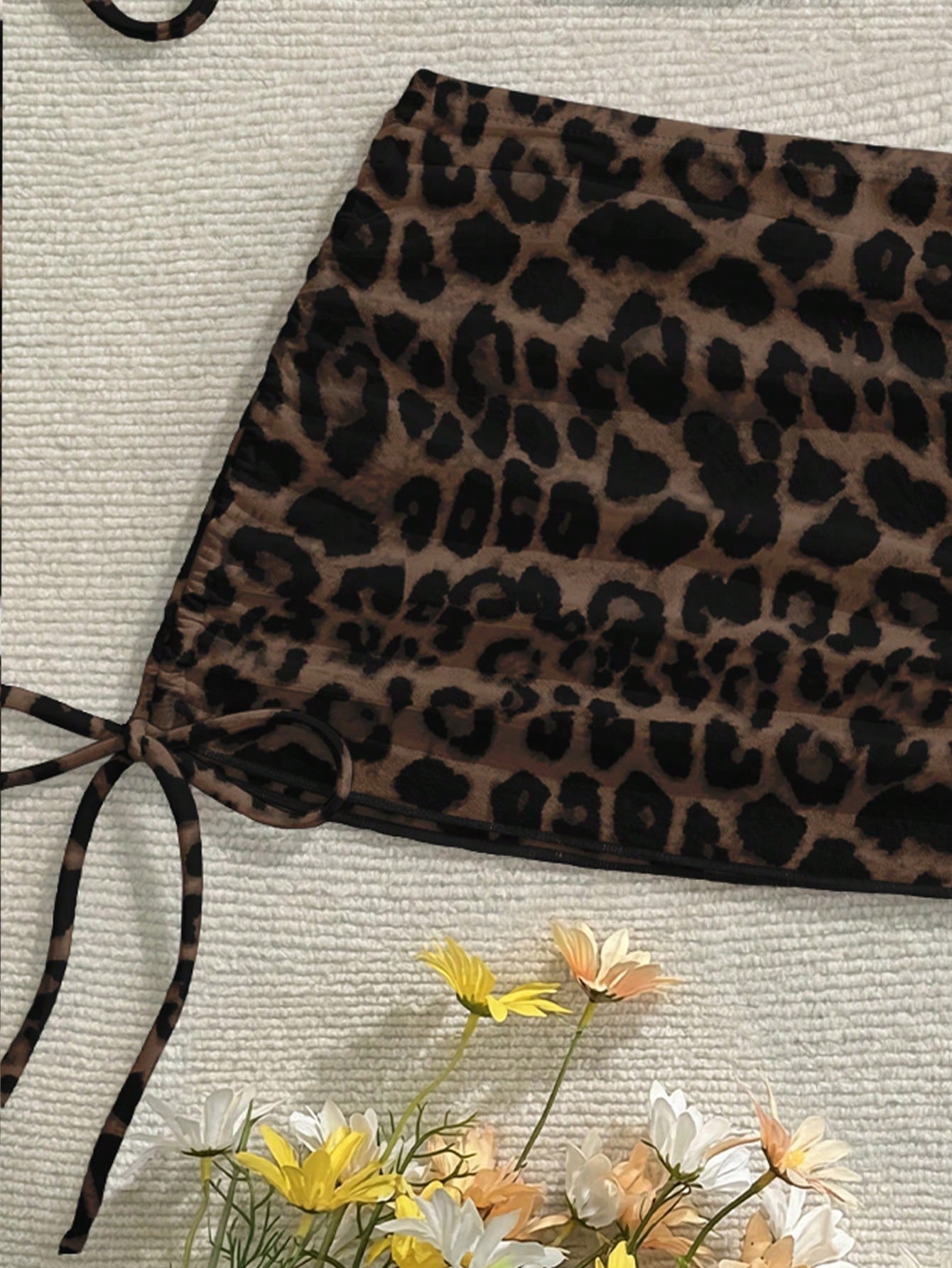 Soleia Casual Minimalist Sexy Brown Leopard Print Full Coverage Women